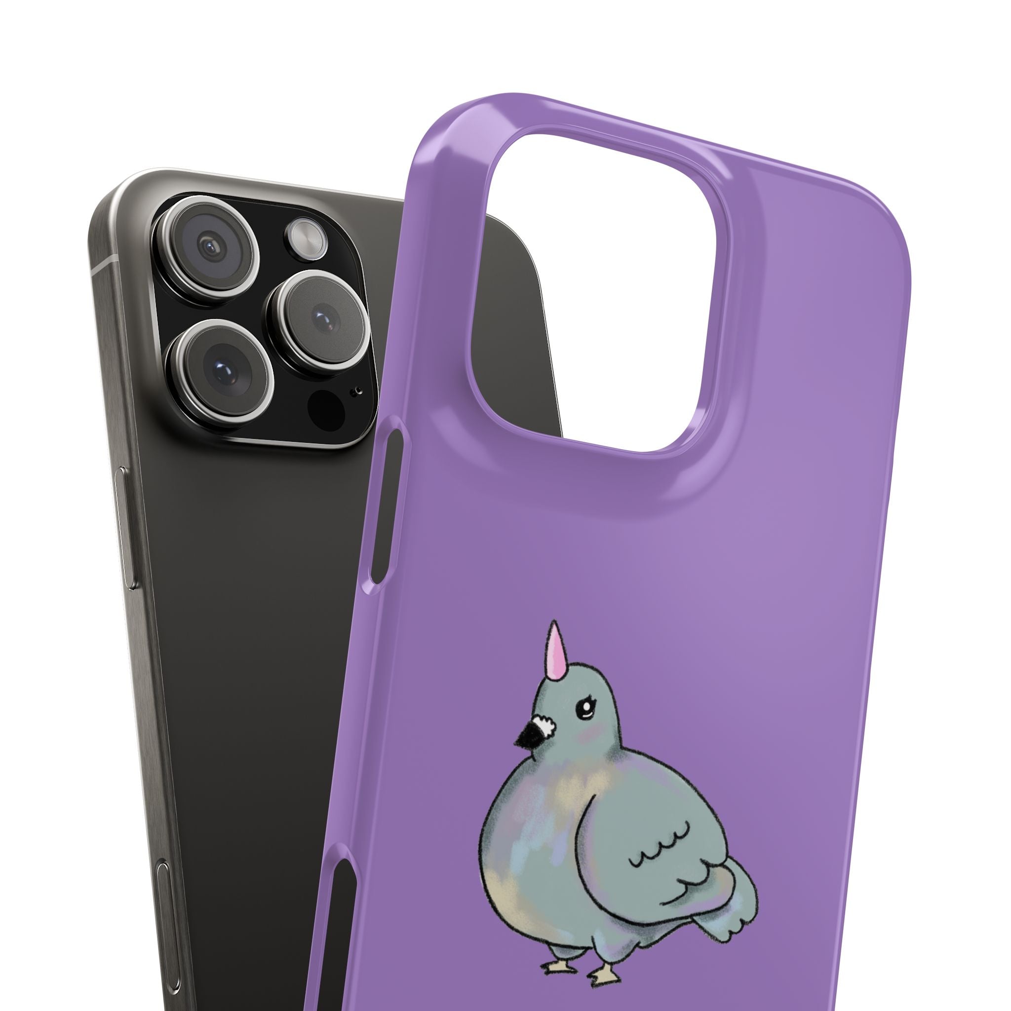 Purple Unicorn Pigeon Snap Phone Case