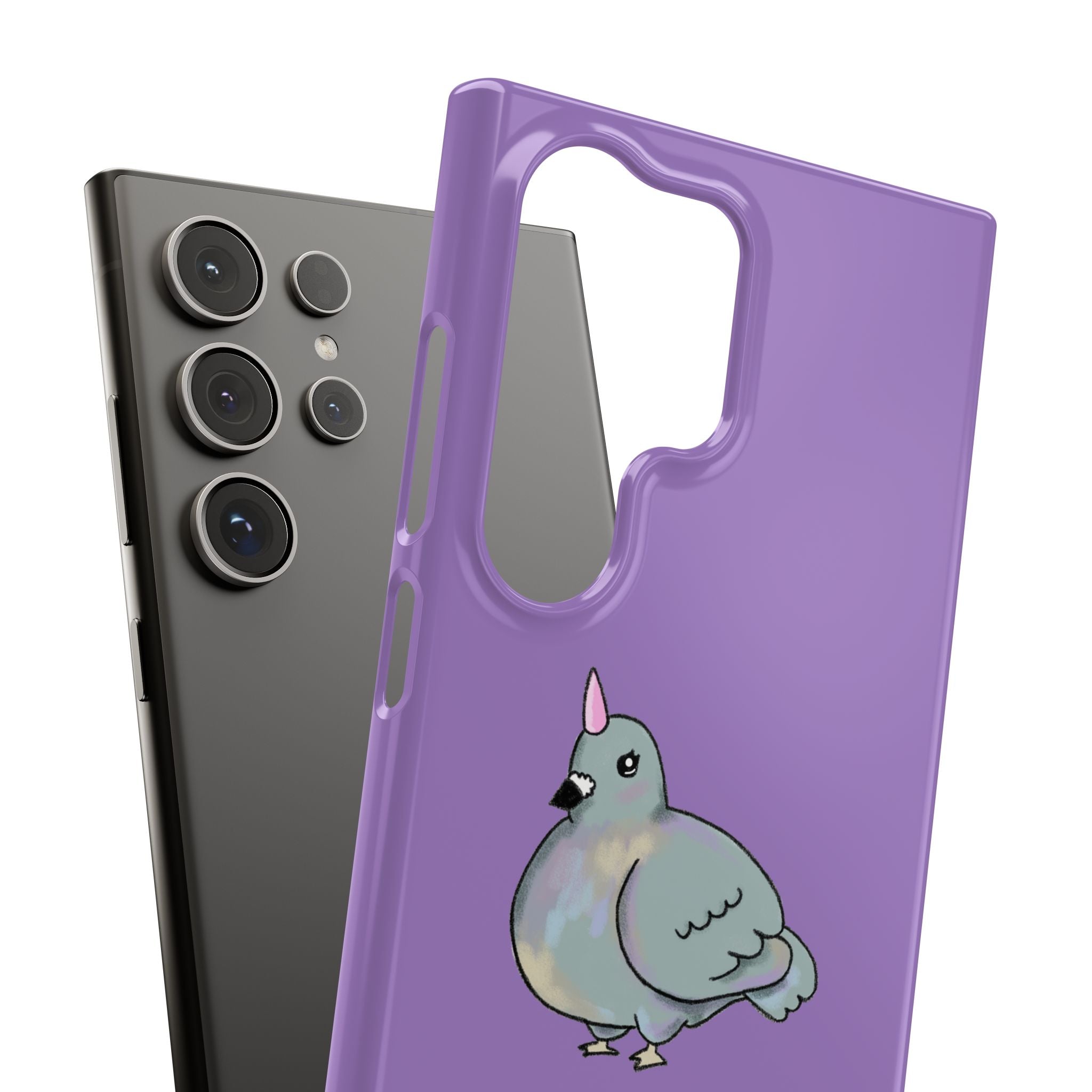 Purple Unicorn Pigeon Snap Phone Case