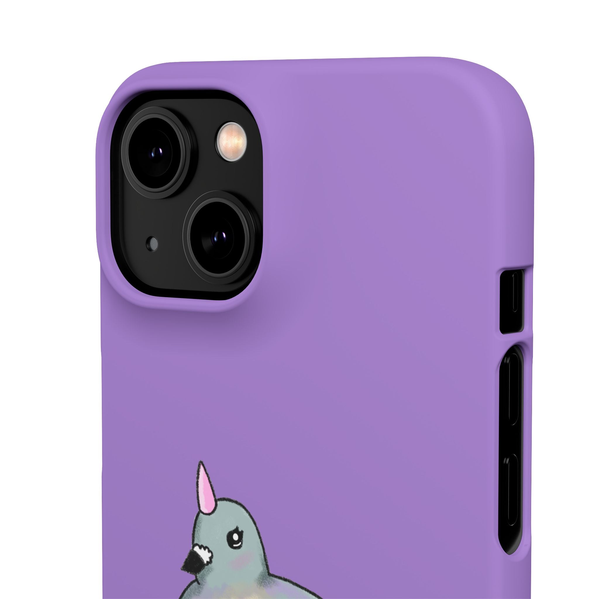 Purple Unicorn Pigeon Snap Phone Case