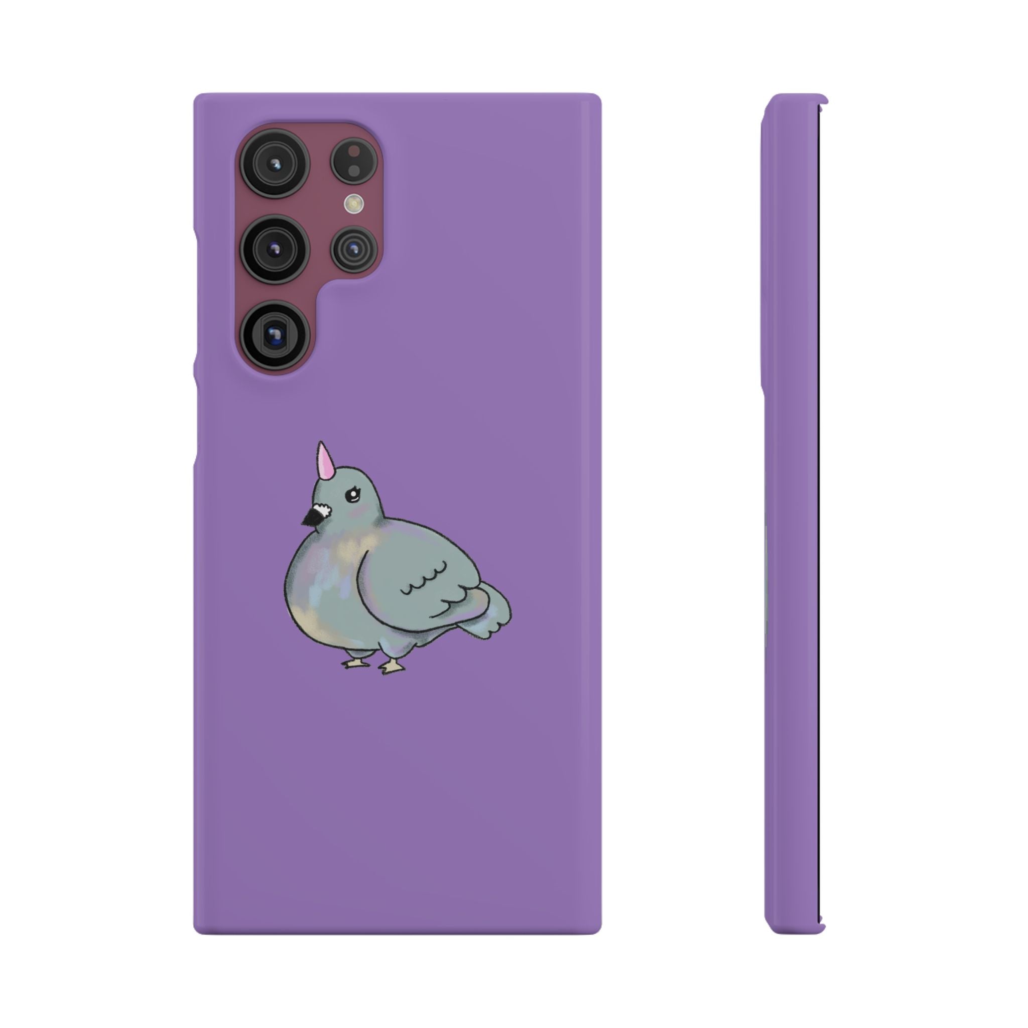 Purple Unicorn Pigeon Snap Phone Case