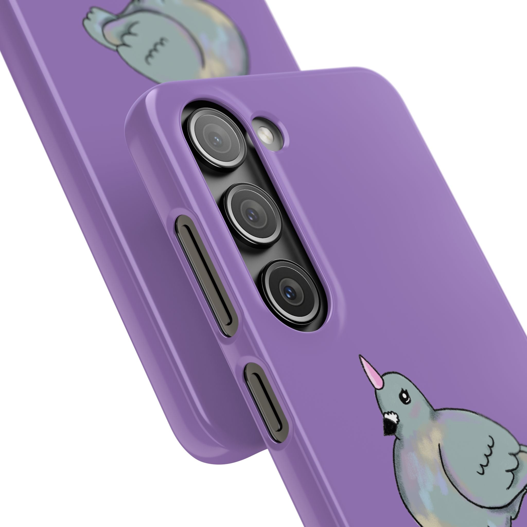 Purple Unicorn Pigeon Snap Phone Case