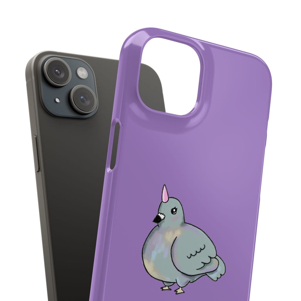 Purple Unicorn Pigeon Snap Phone Case