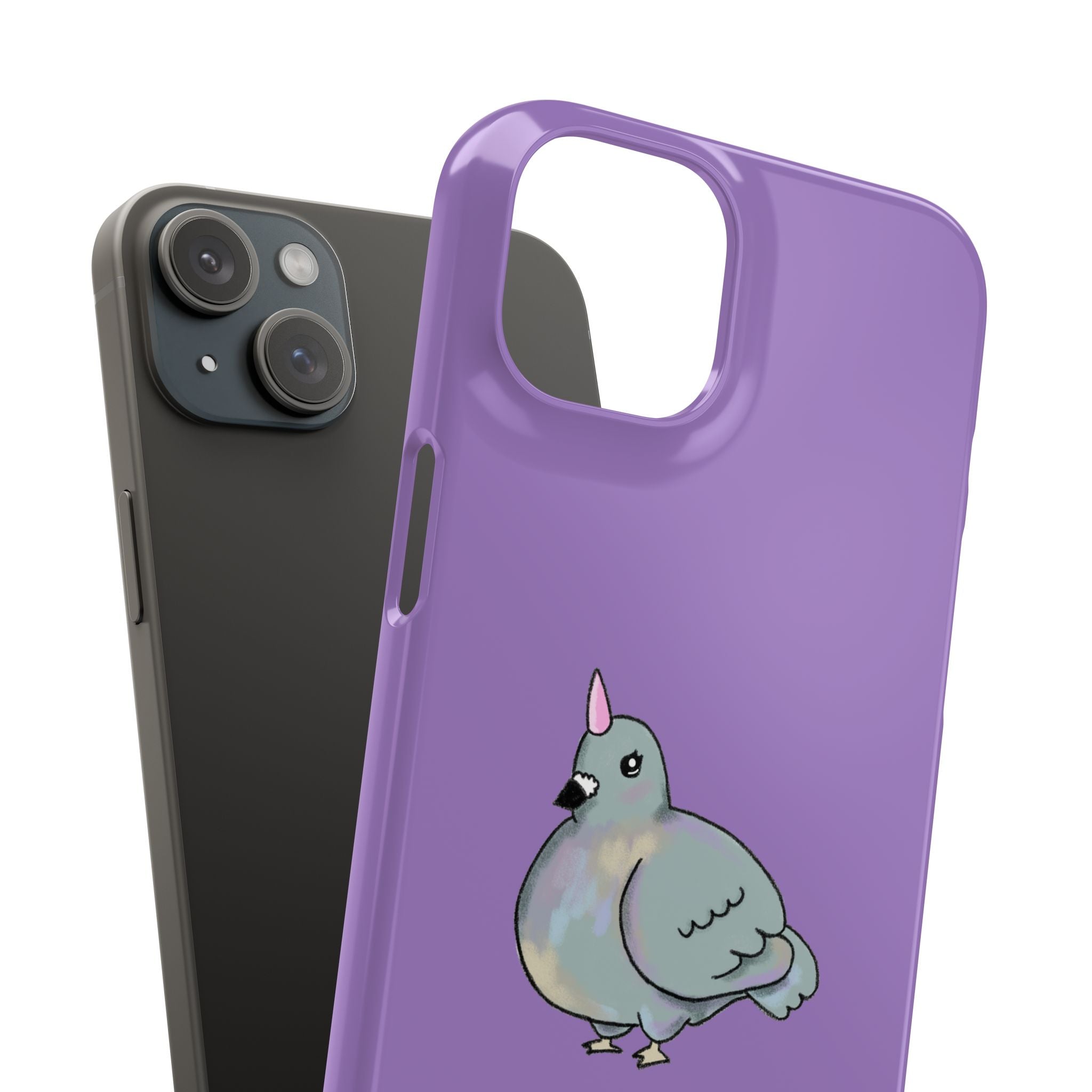 Purple Unicorn Pigeon Snap Phone Case