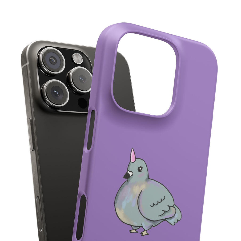 Purple Unicorn Pigeon Snap Phone Case