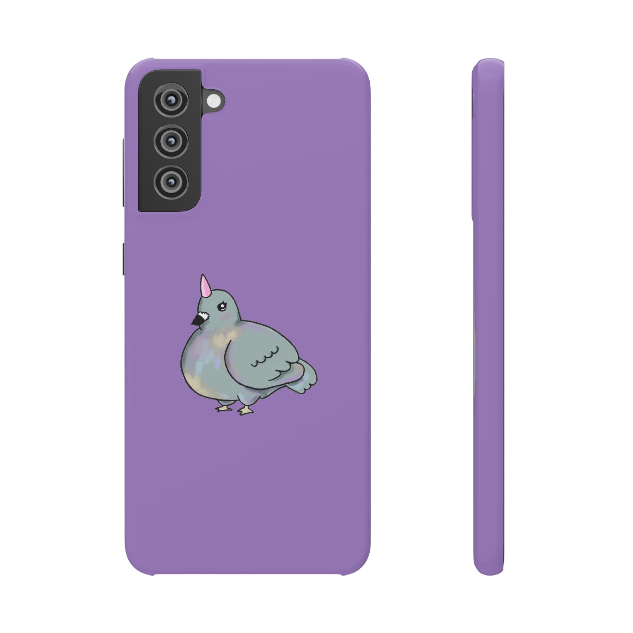 Purple Unicorn Pigeon Snap Phone Case