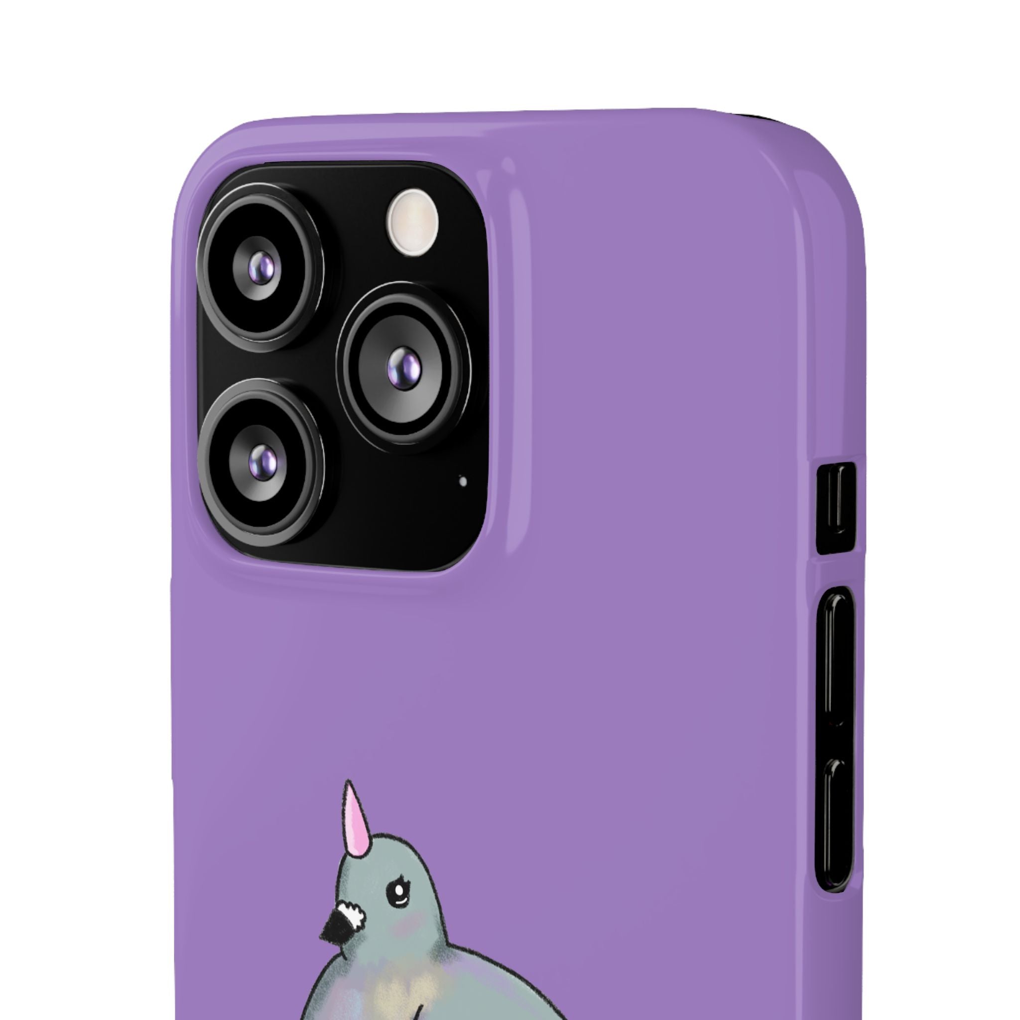 Purple Unicorn Pigeon Snap Phone Case