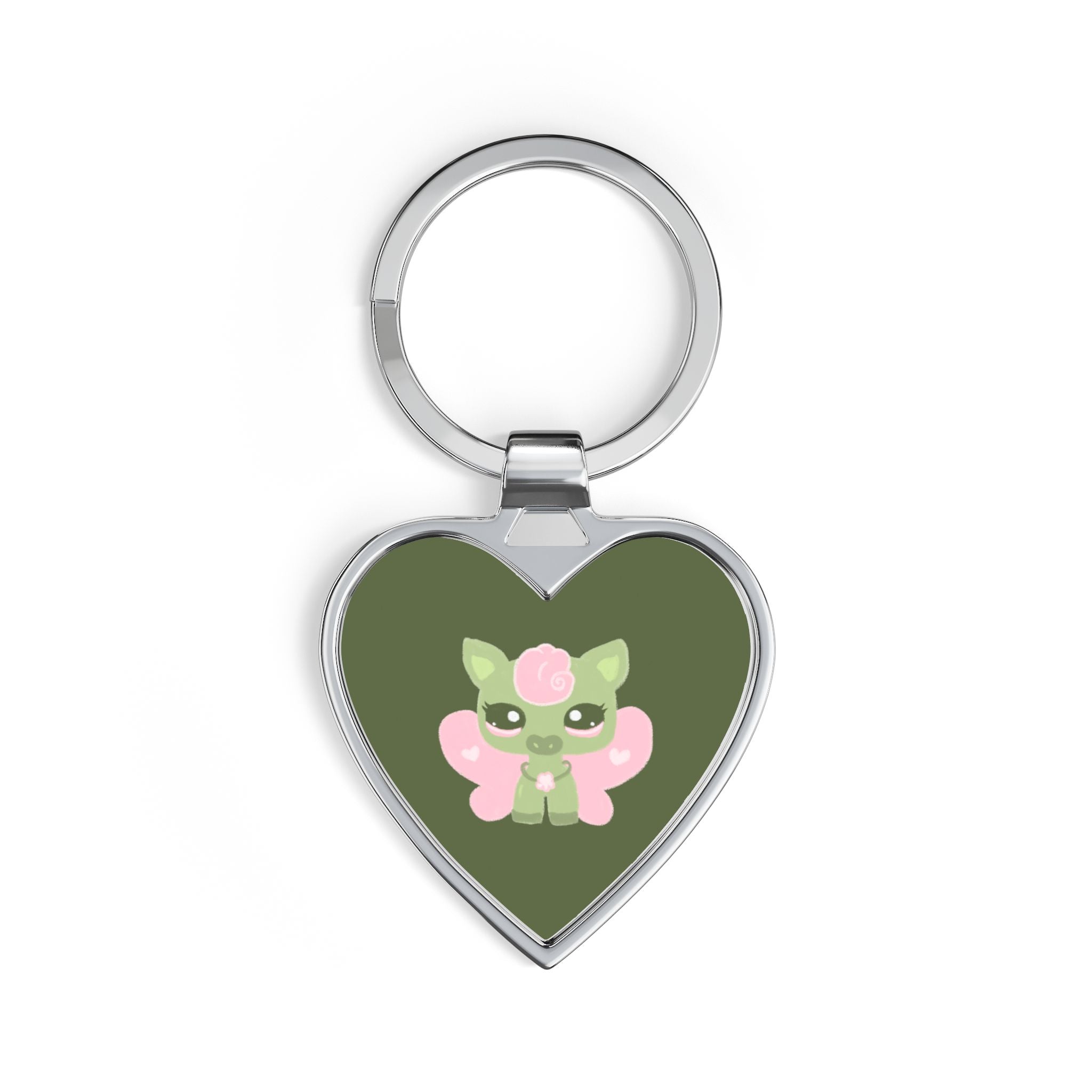 Moo Fairy Heart Keychain