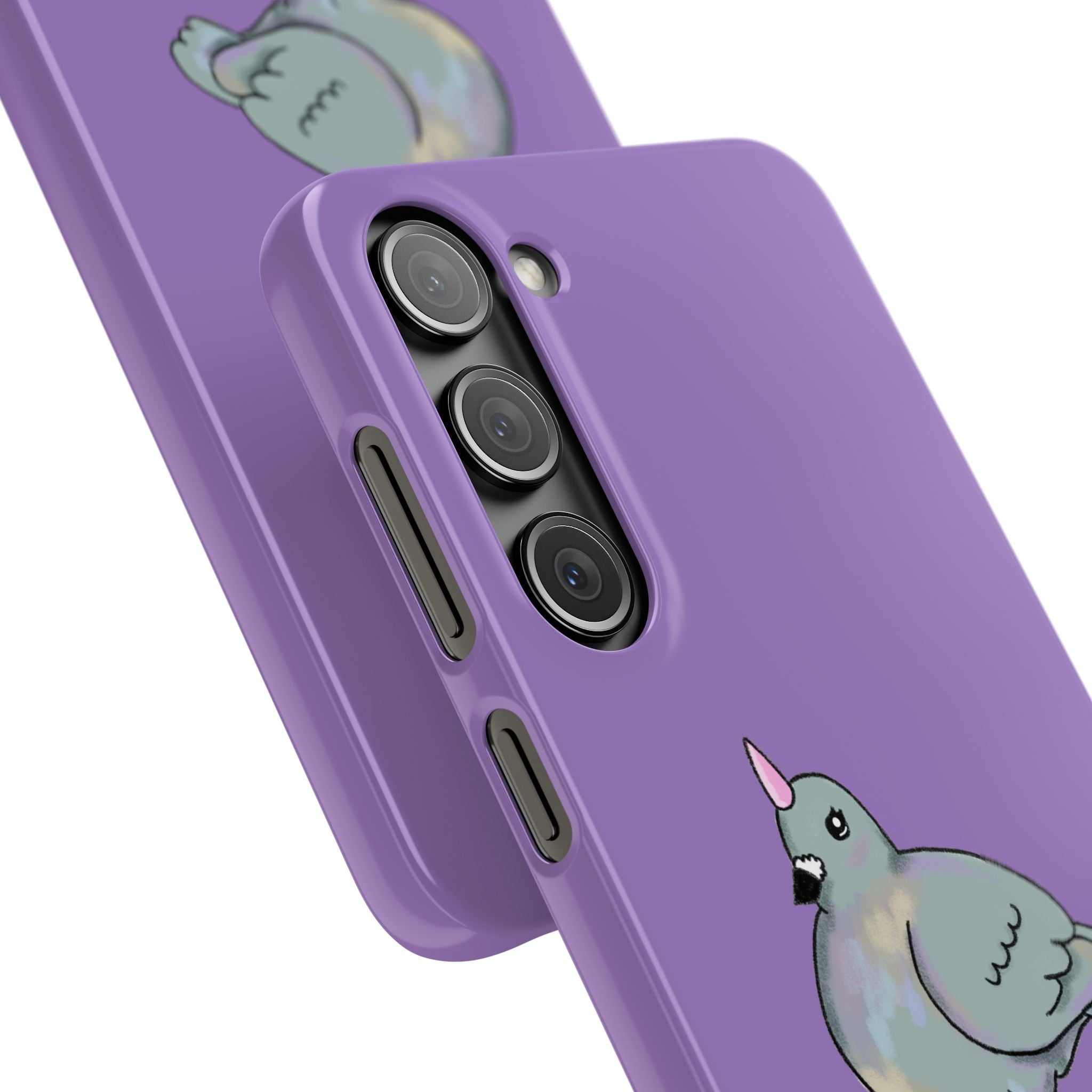 Purple Unicorn Pigeon Snap Phone Case