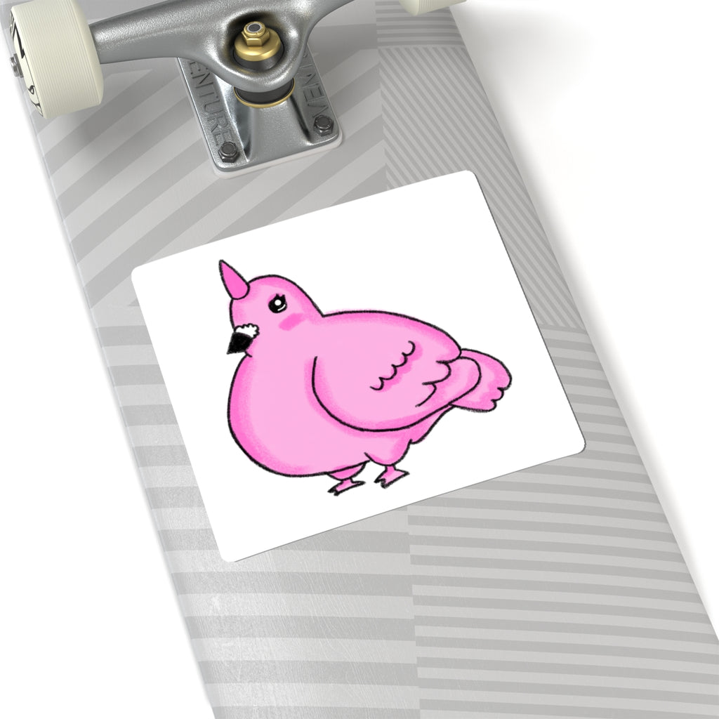 Pink Unicorn Pigeon Kiss-Cut Sticker
