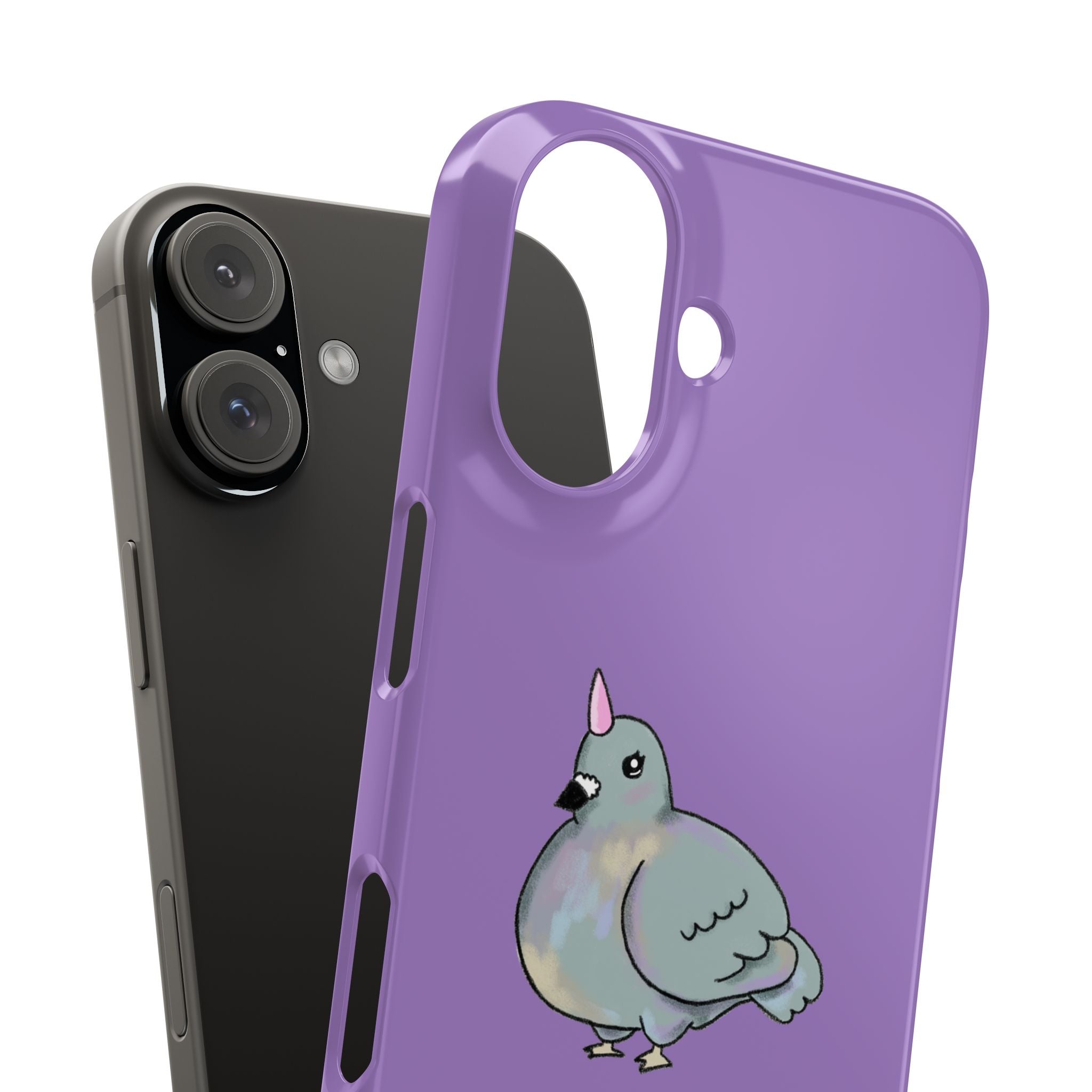 Purple Unicorn Pigeon Snap Phone Case