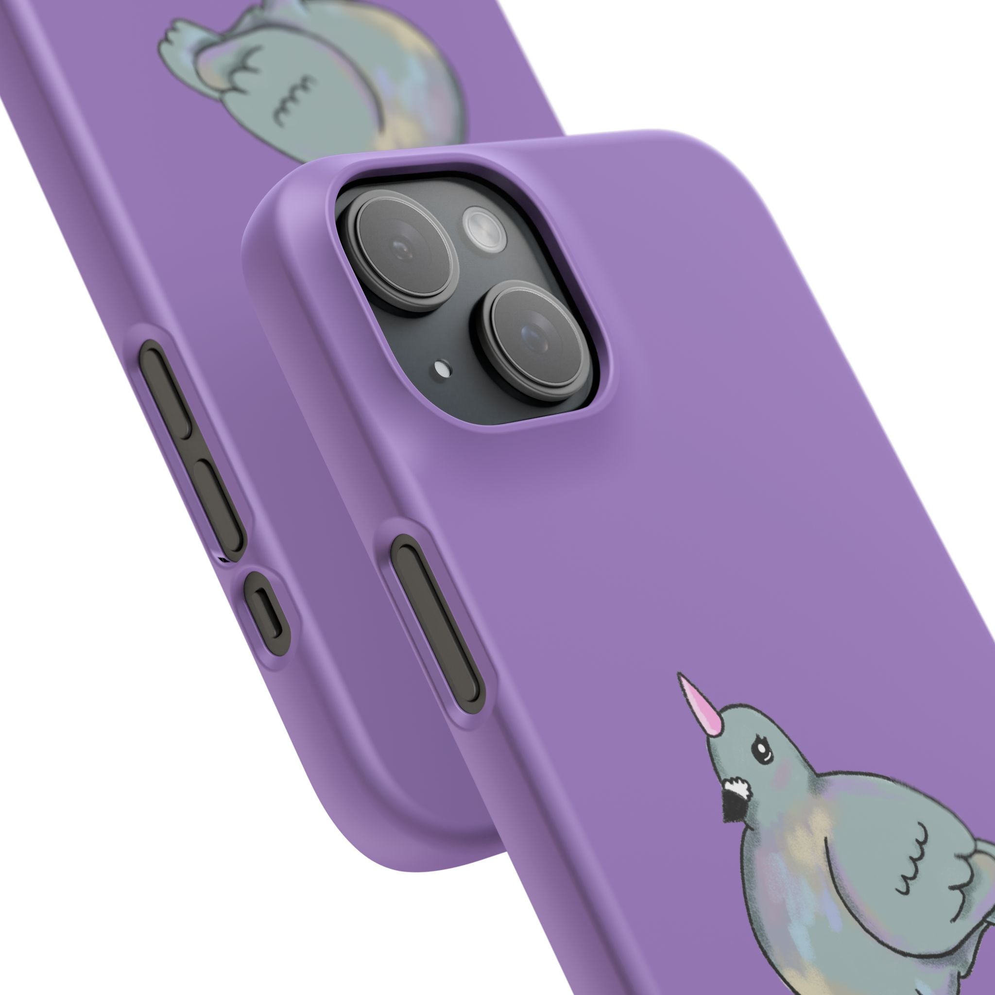 Purple Unicorn Pigeon Snap Phone Case