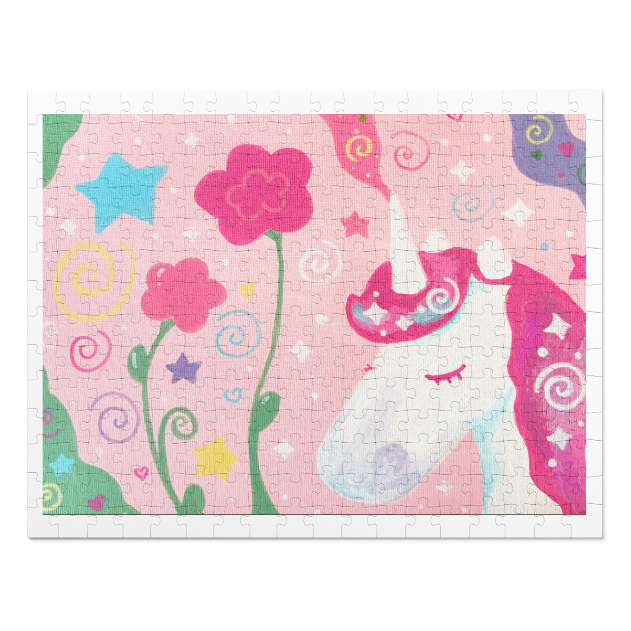 Unicorn Garden Jigsaw Puzzle: 252-Piece Puzzle with Tin