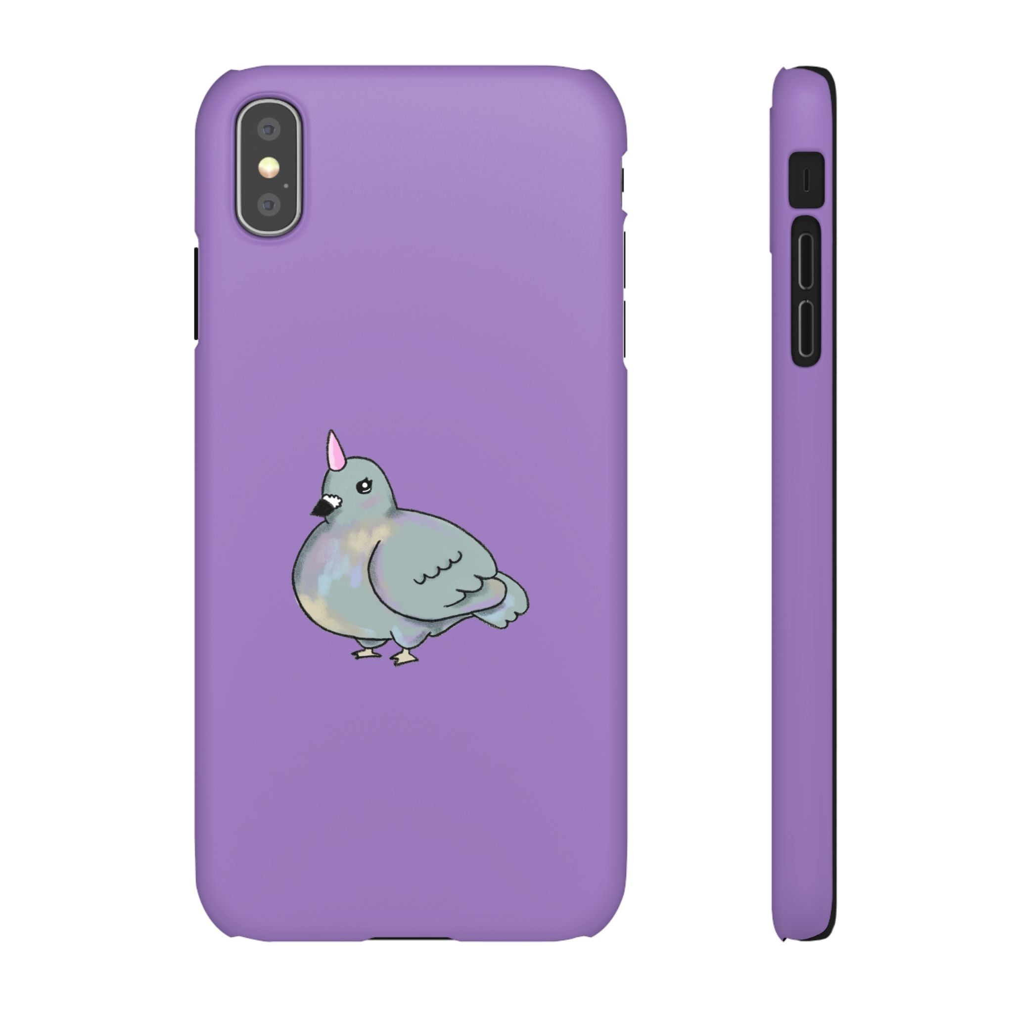 Purple Unicorn Pigeon Snap Phone Case