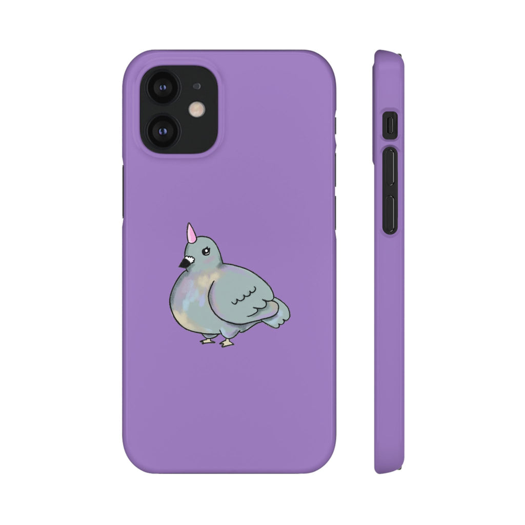 Purple Unicorn Pigeon Snap Phone Case