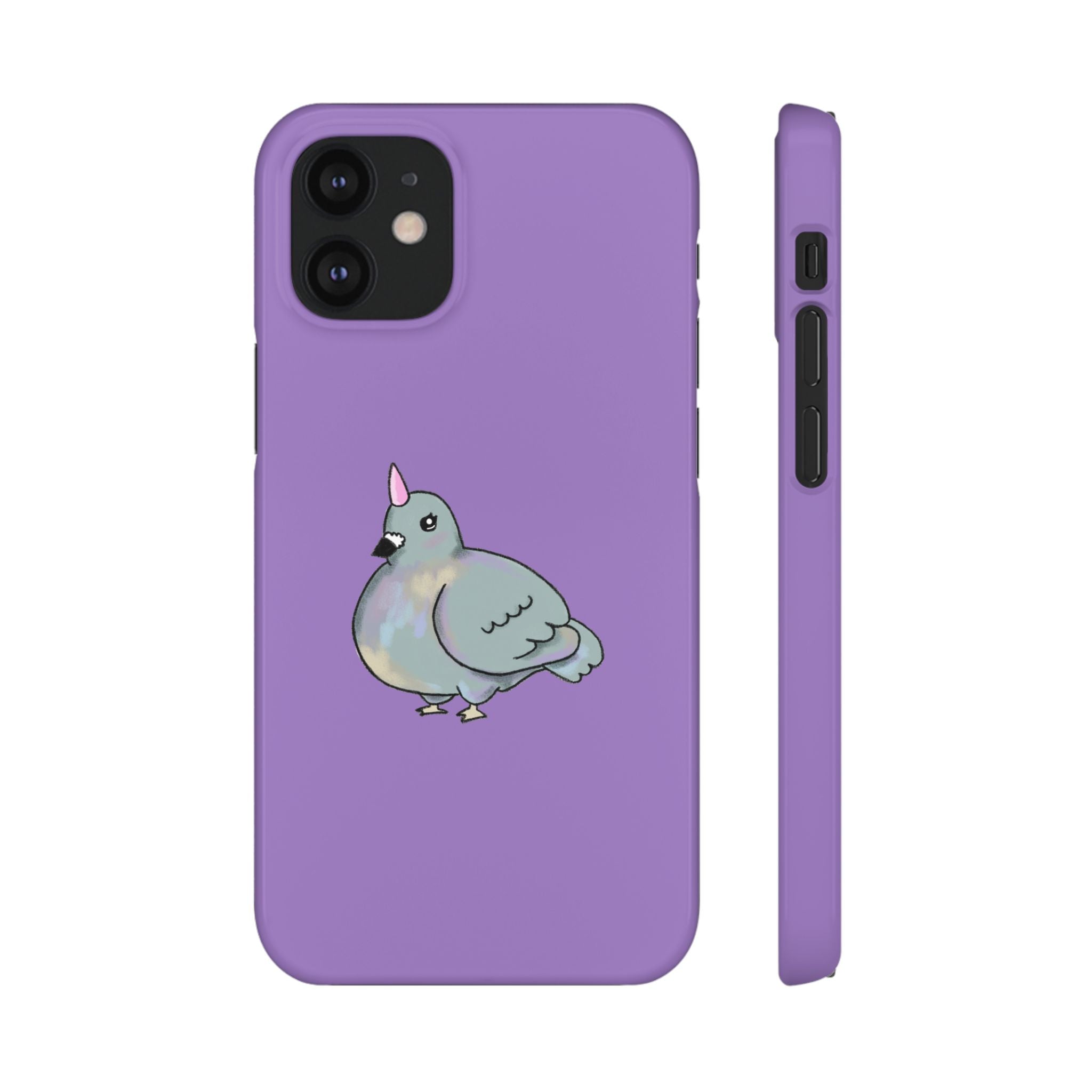 Purple Unicorn Pigeon Snap Phone Case