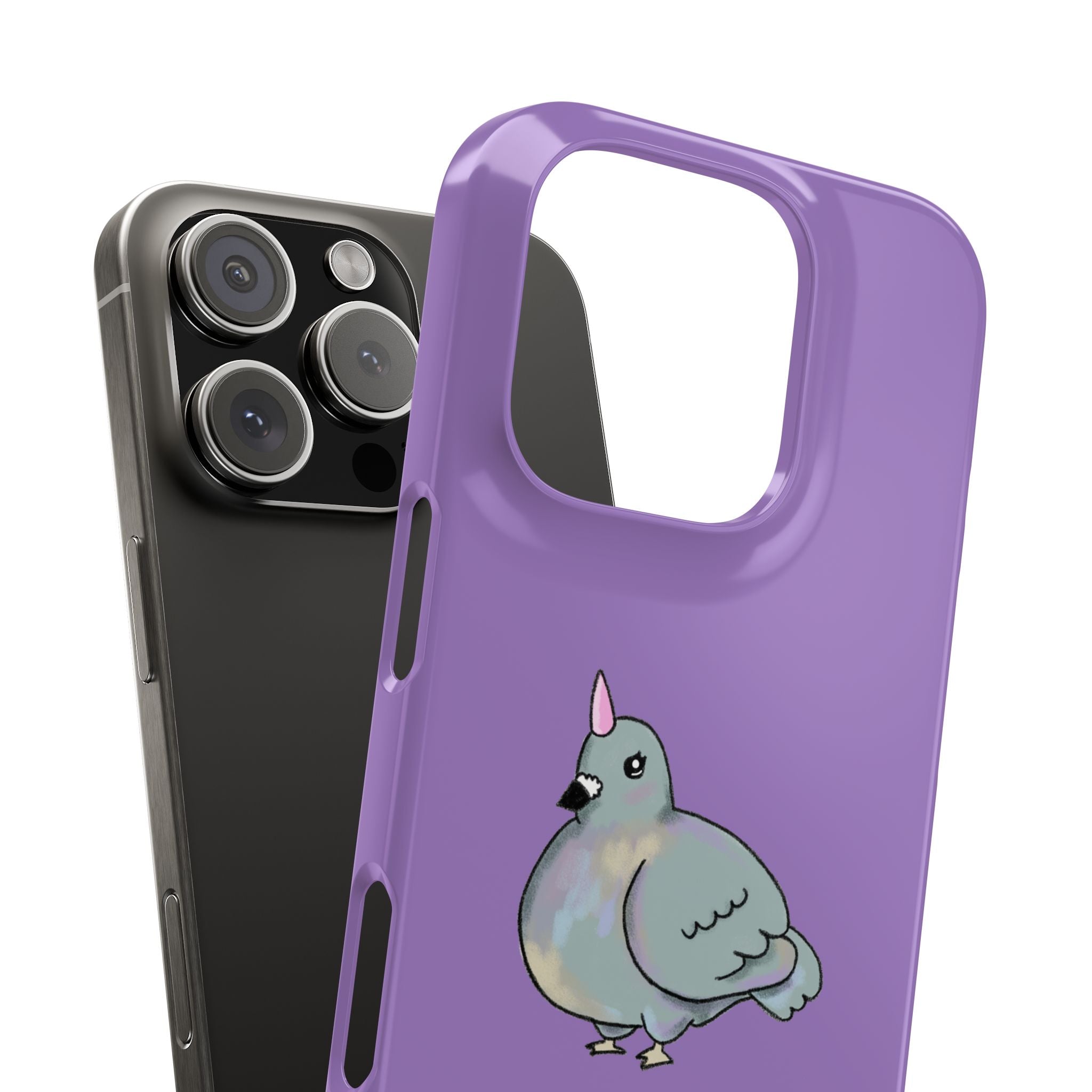 Purple Unicorn Pigeon Snap Phone Case
