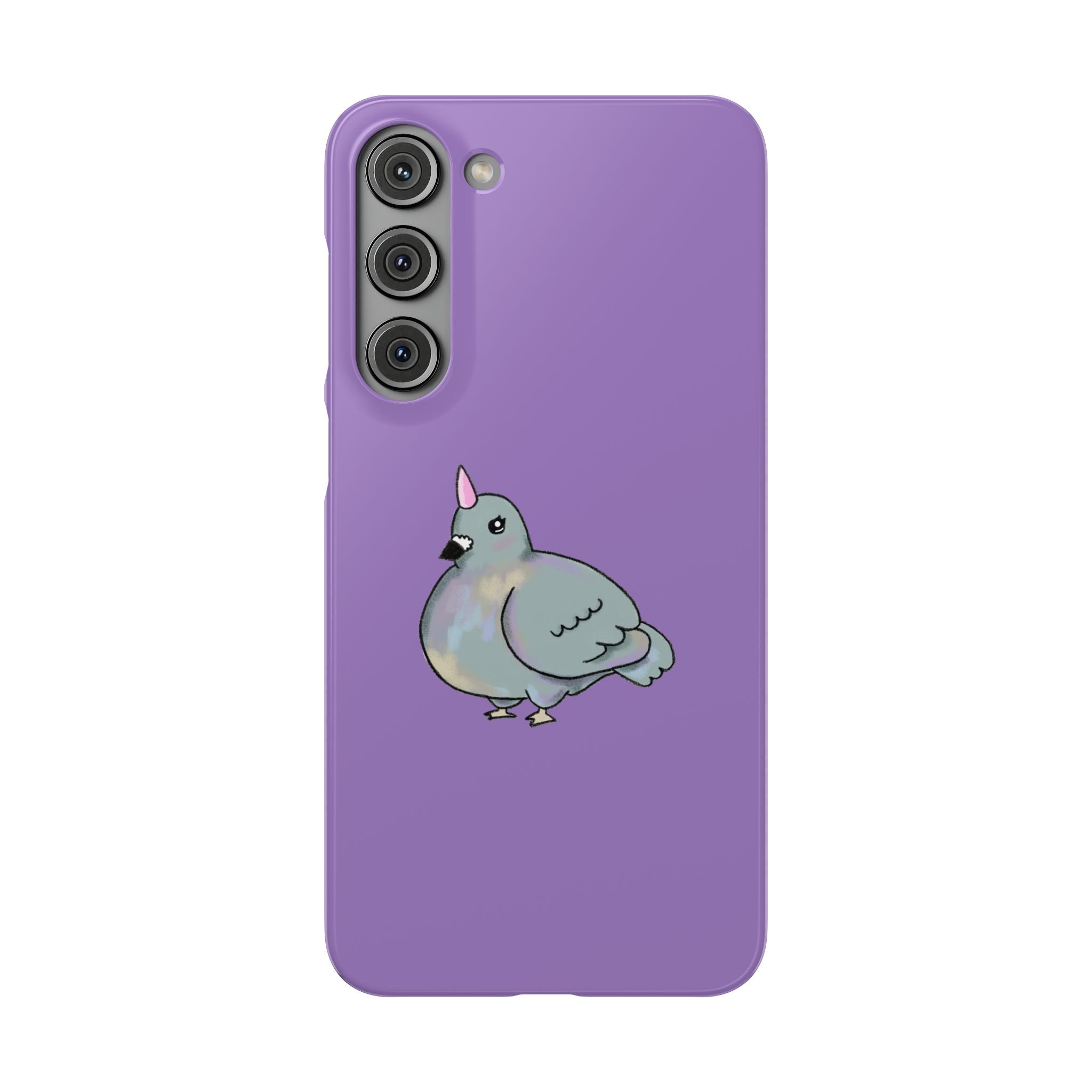 Purple Unicorn Pigeon Snap Phone Case