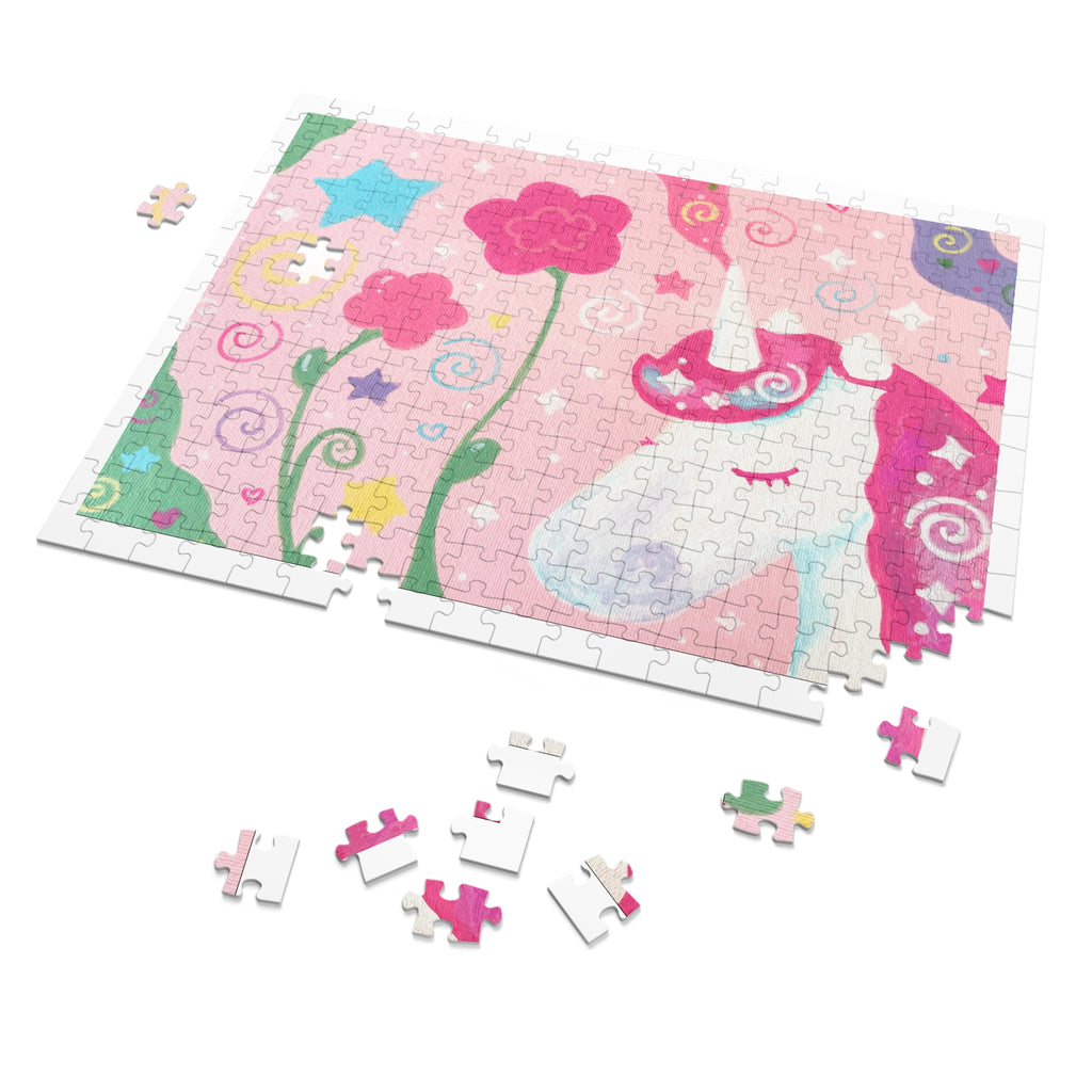 Unicorn Garden Jigsaw Puzzle: 252-Piece Puzzle with Tin