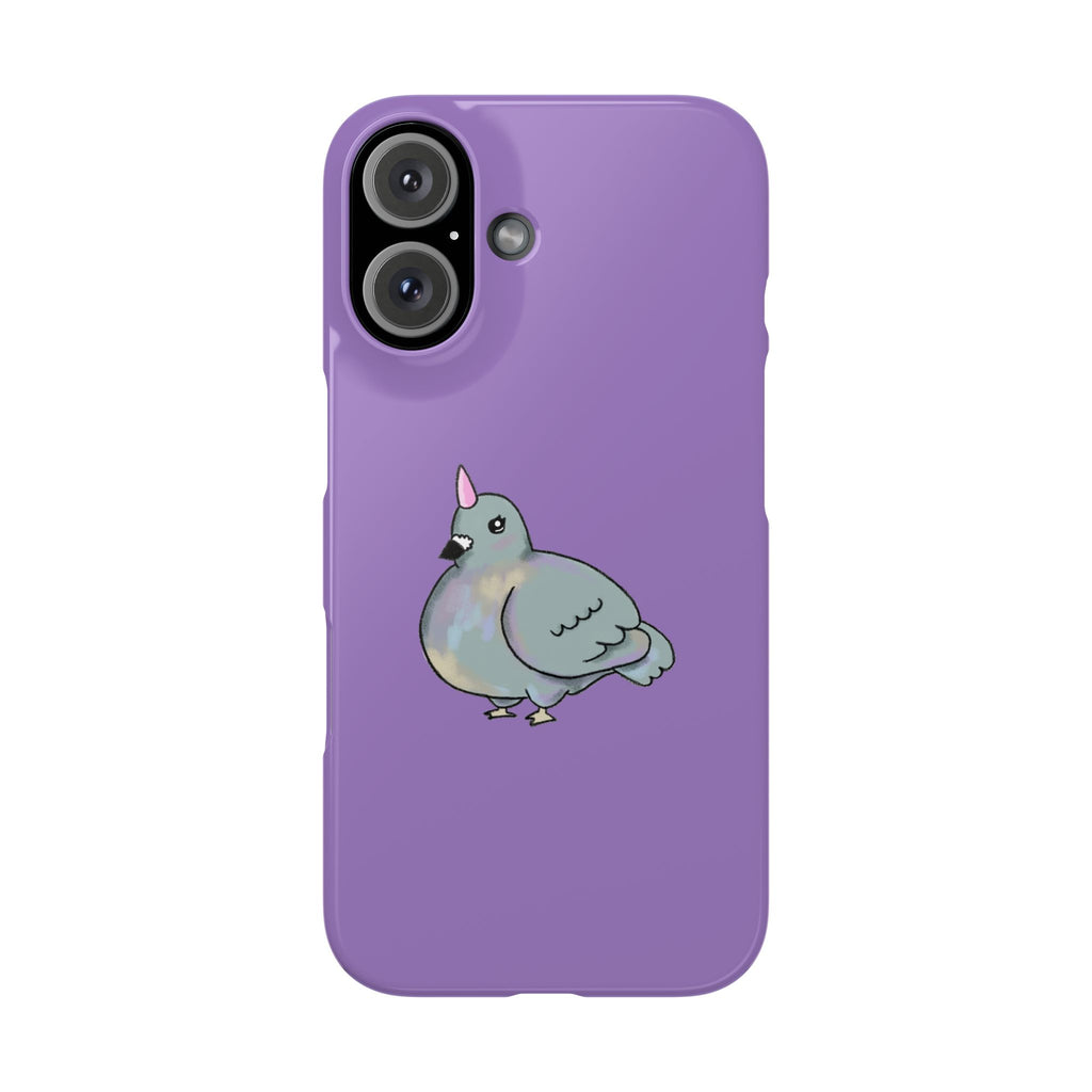 Purple Unicorn Pigeon Snap Phone Case