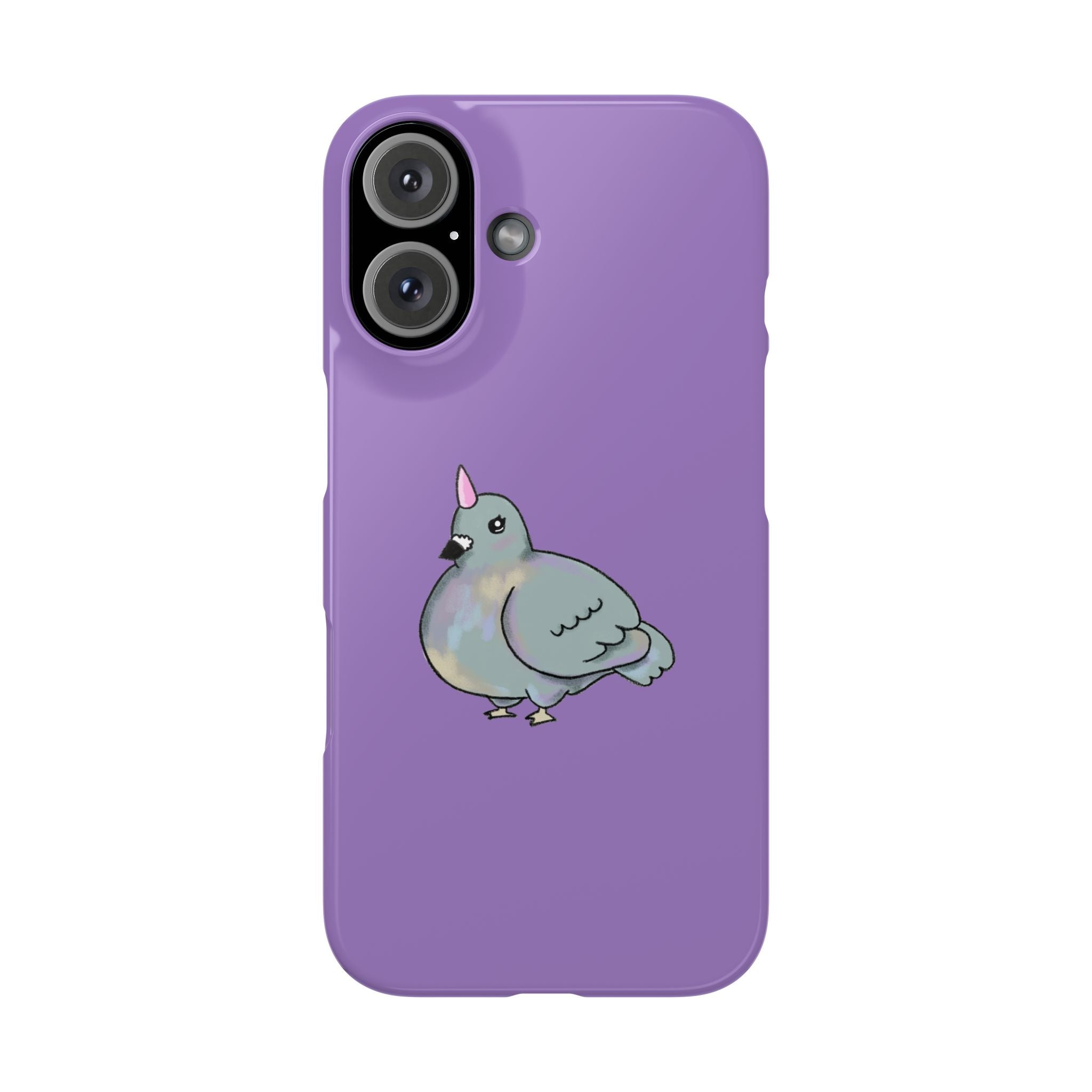 Purple Unicorn Pigeon Snap Phone Case