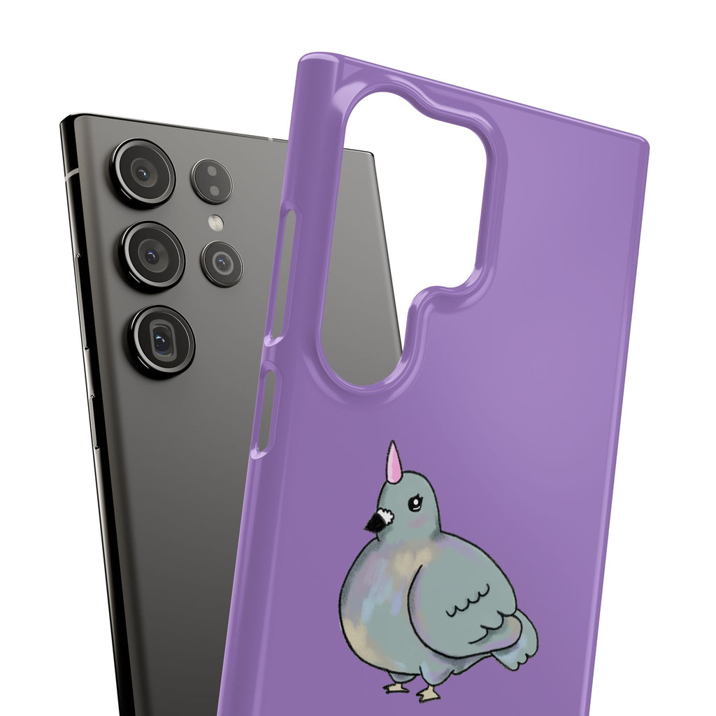 Purple Unicorn Pigeon Snap Phone Case