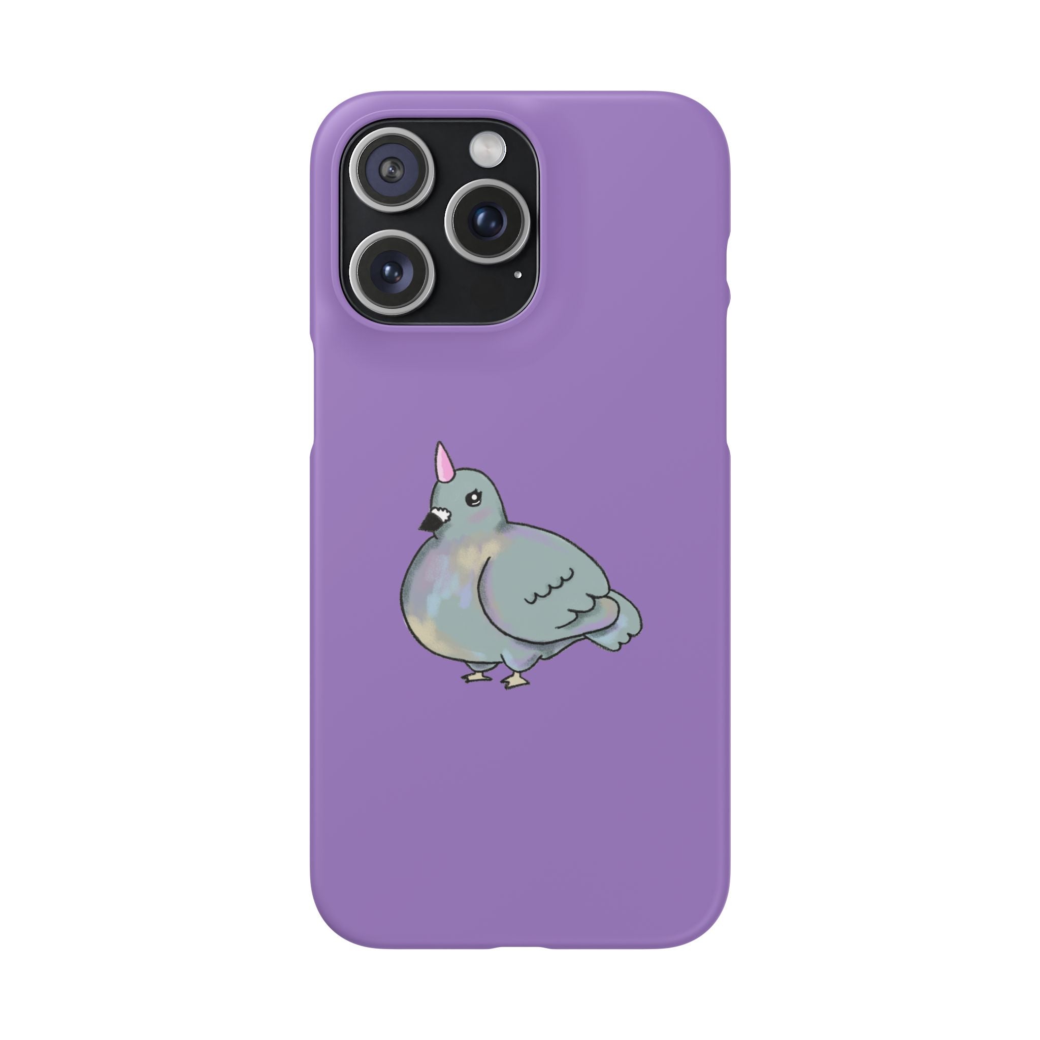 Purple Unicorn Pigeon Snap Phone Case
