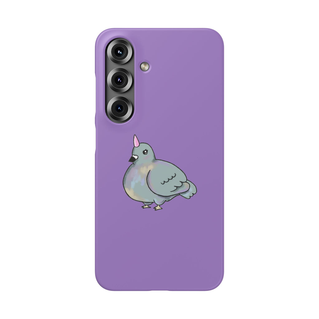 Purple Unicorn Pigeon Snap Phone Case