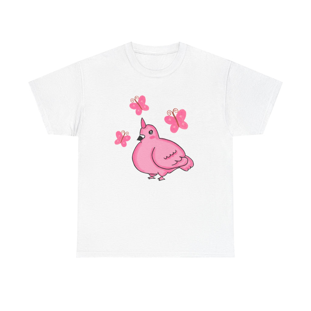 Pink Butterfly Unicorn Pigeon Shirt