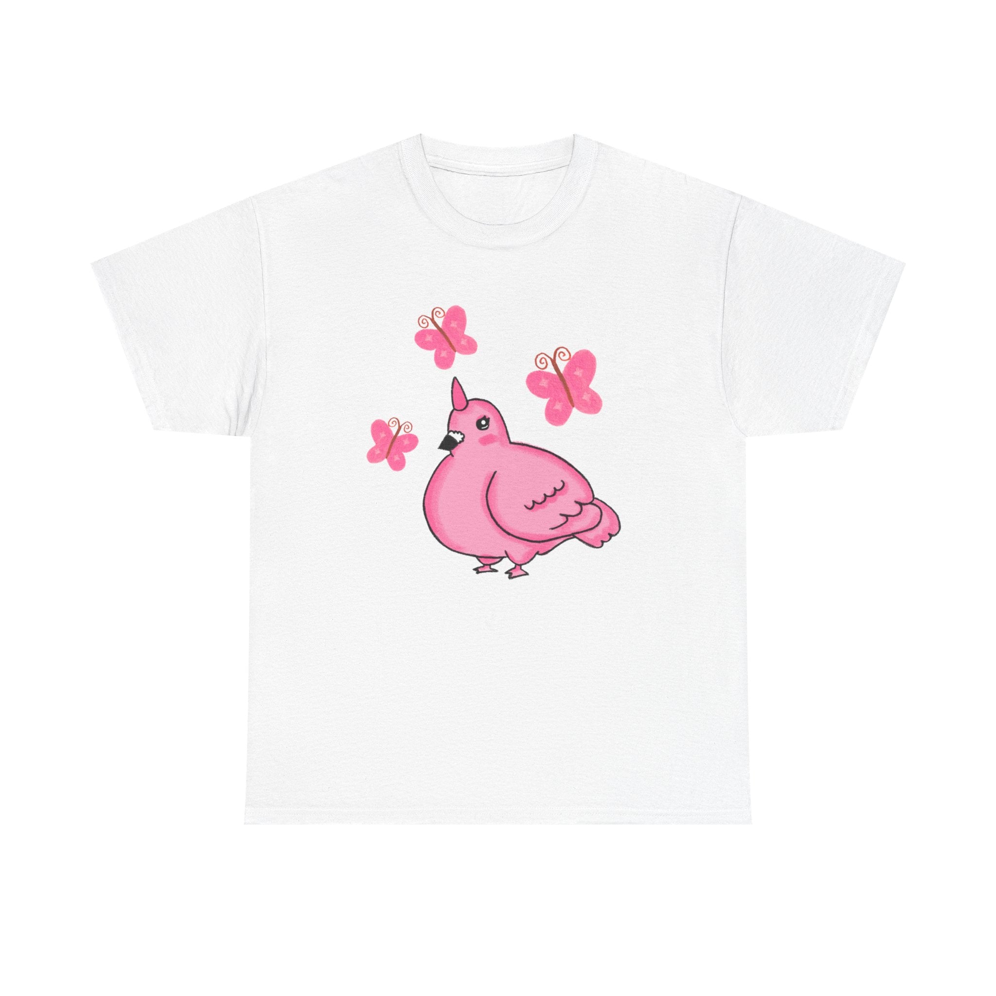 Pink Butterfly Unicorn Pigeon Shirt