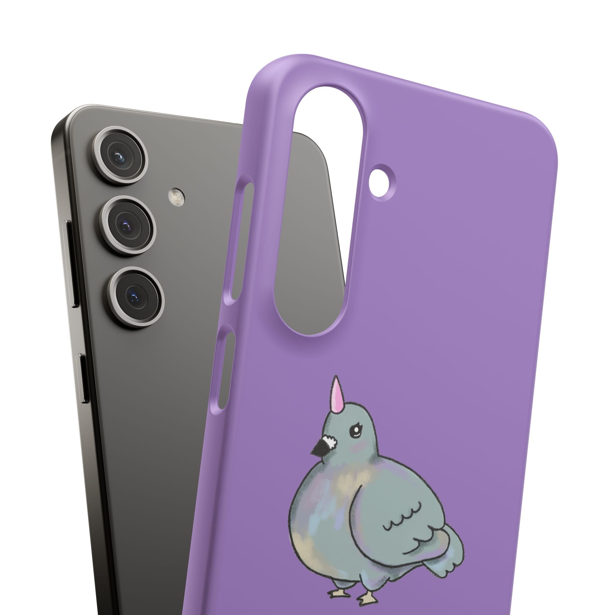Purple Unicorn Pigeon Snap Phone Case