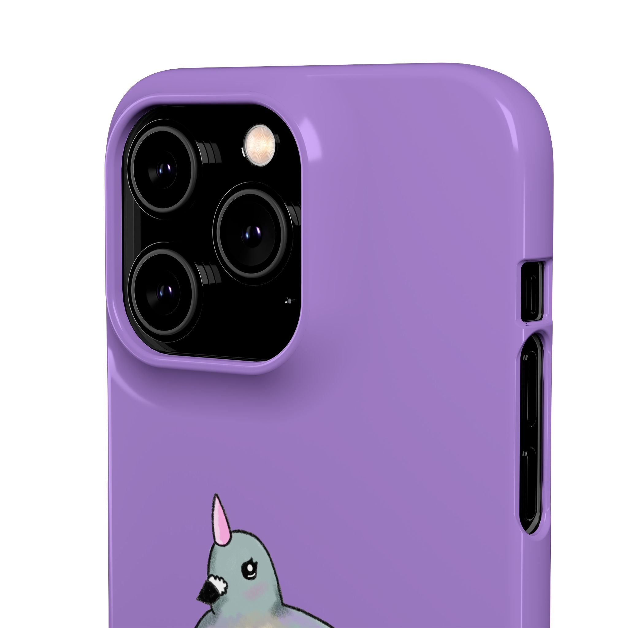 Purple Unicorn Pigeon Snap Phone Case