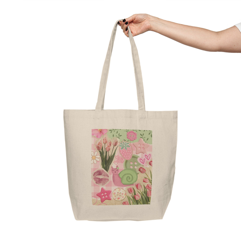 Whimsical Canvas Shopping Tote