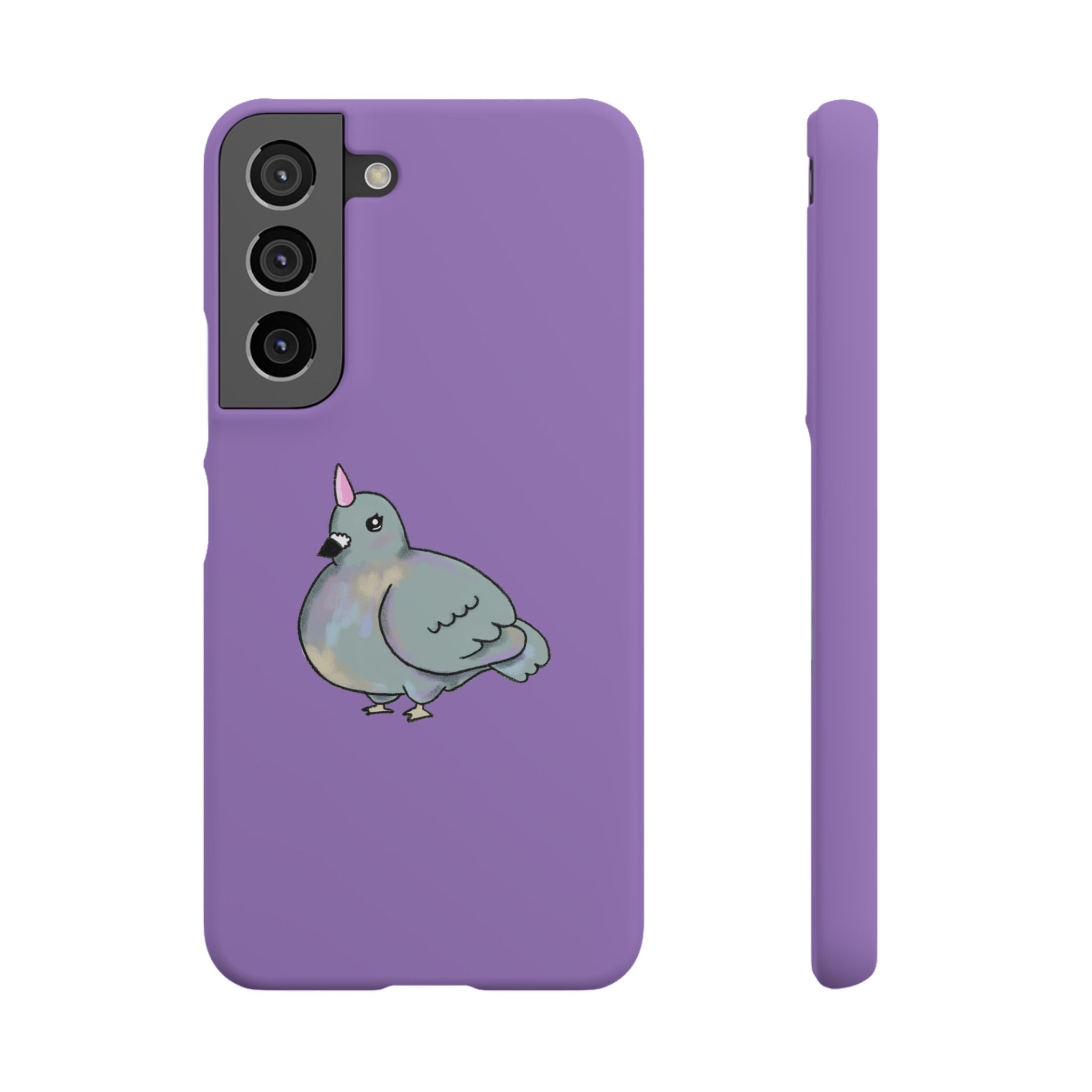 Purple Unicorn Pigeon Snap Phone Case