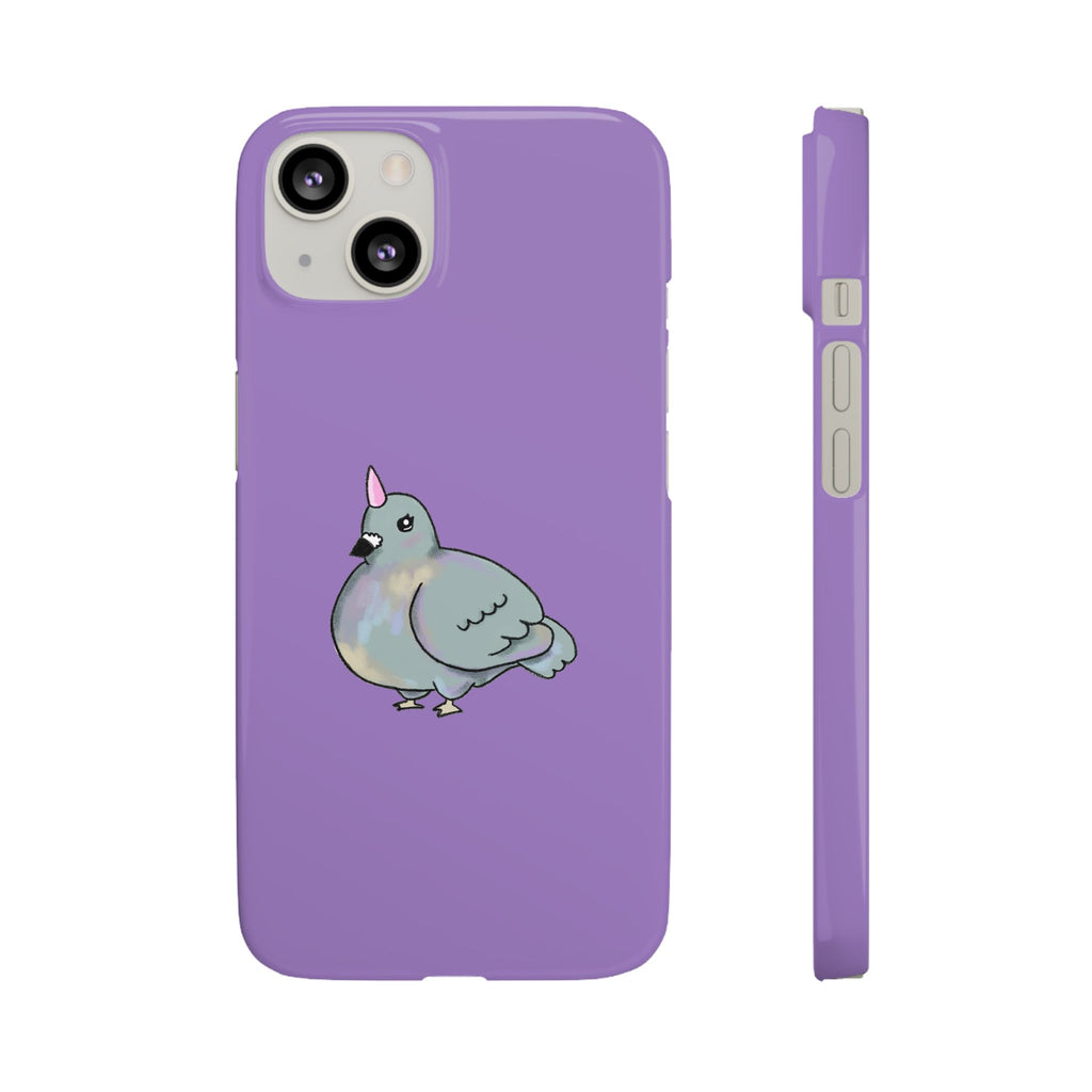 Purple Unicorn Pigeon Snap Phone Case