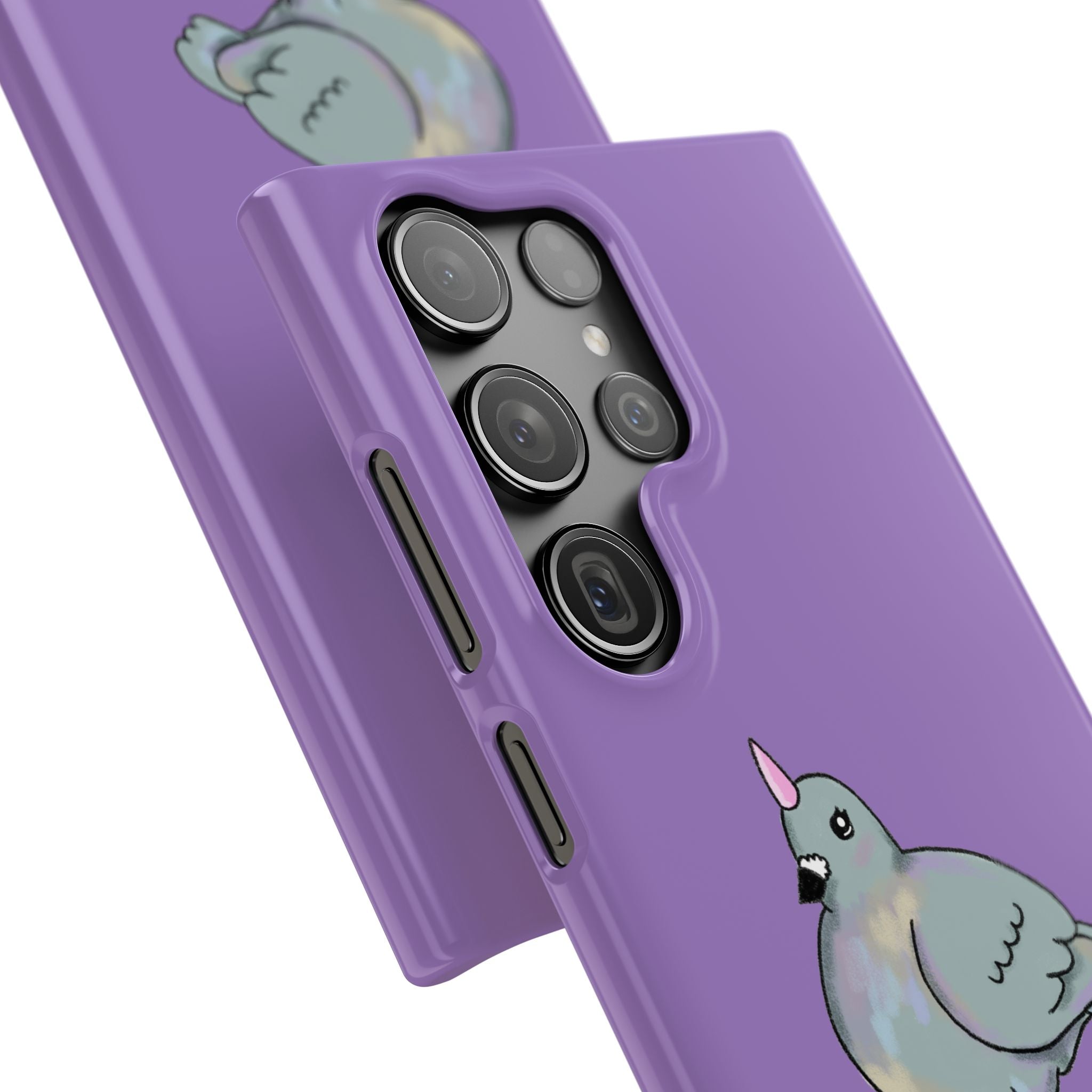 Purple Unicorn Pigeon Snap Phone Case