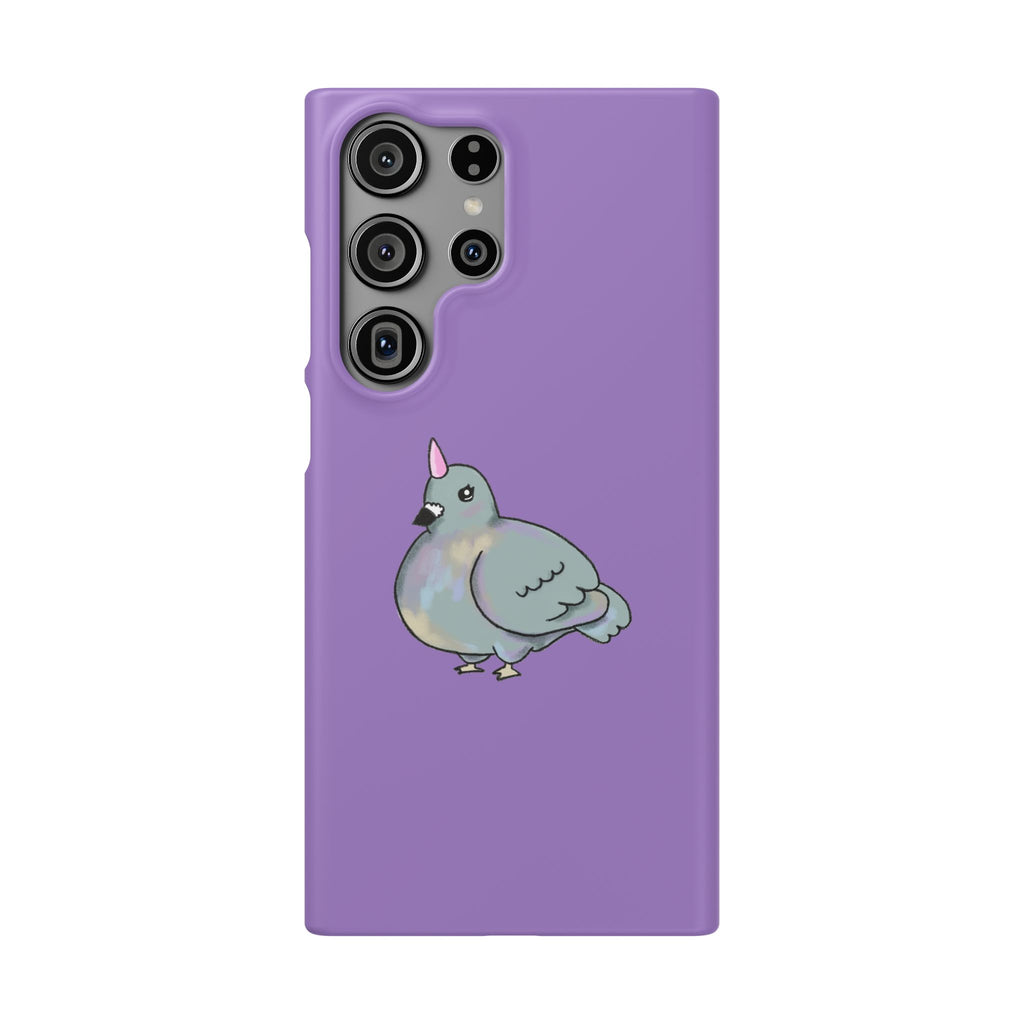 Purple Unicorn Pigeon Snap Phone Case