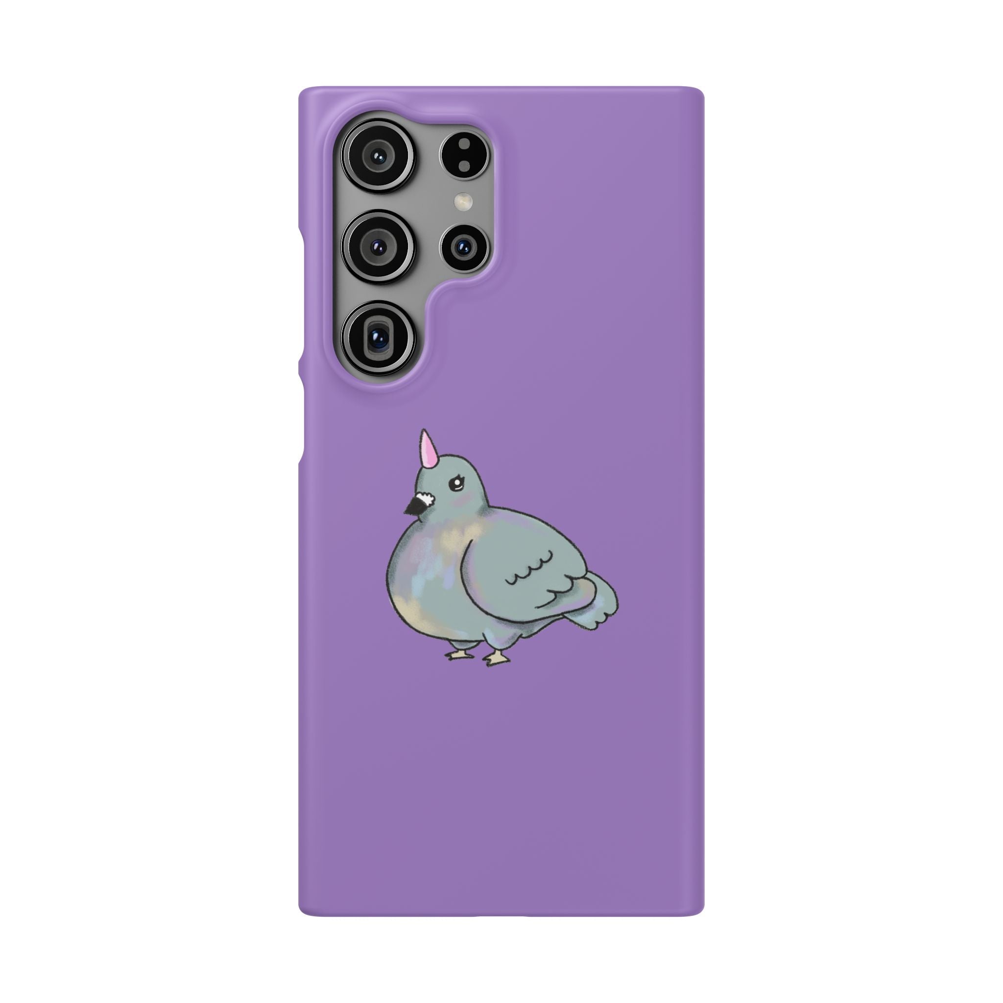Purple Unicorn Pigeon Snap Phone Case