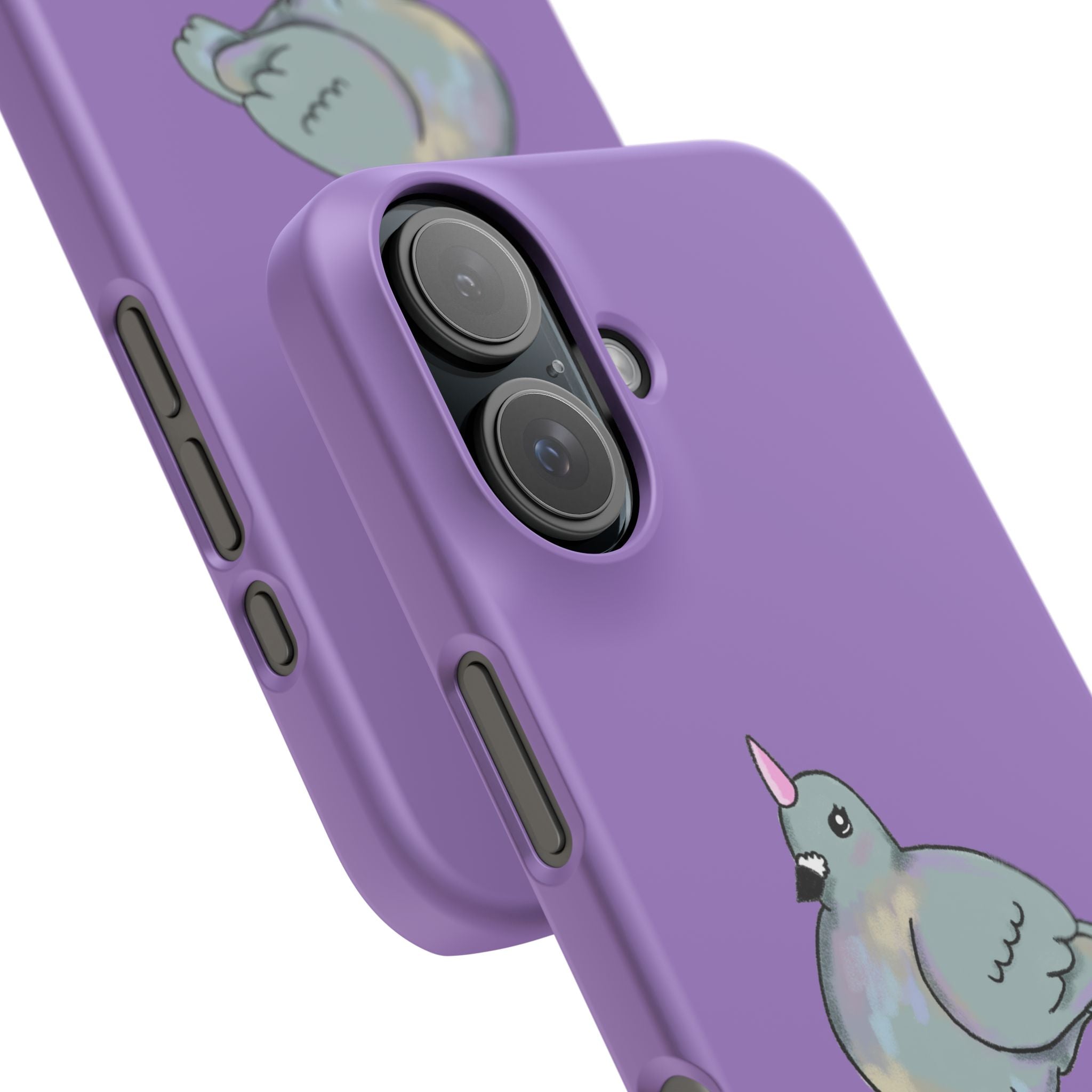 Purple Unicorn Pigeon Snap Phone Case