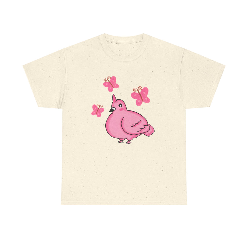 Pink Butterfly Unicorn Pigeon Shirt