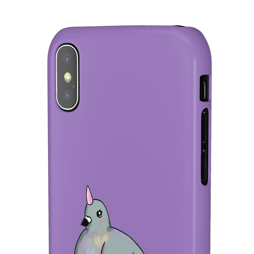 Purple Unicorn Pigeon Snap Phone Case