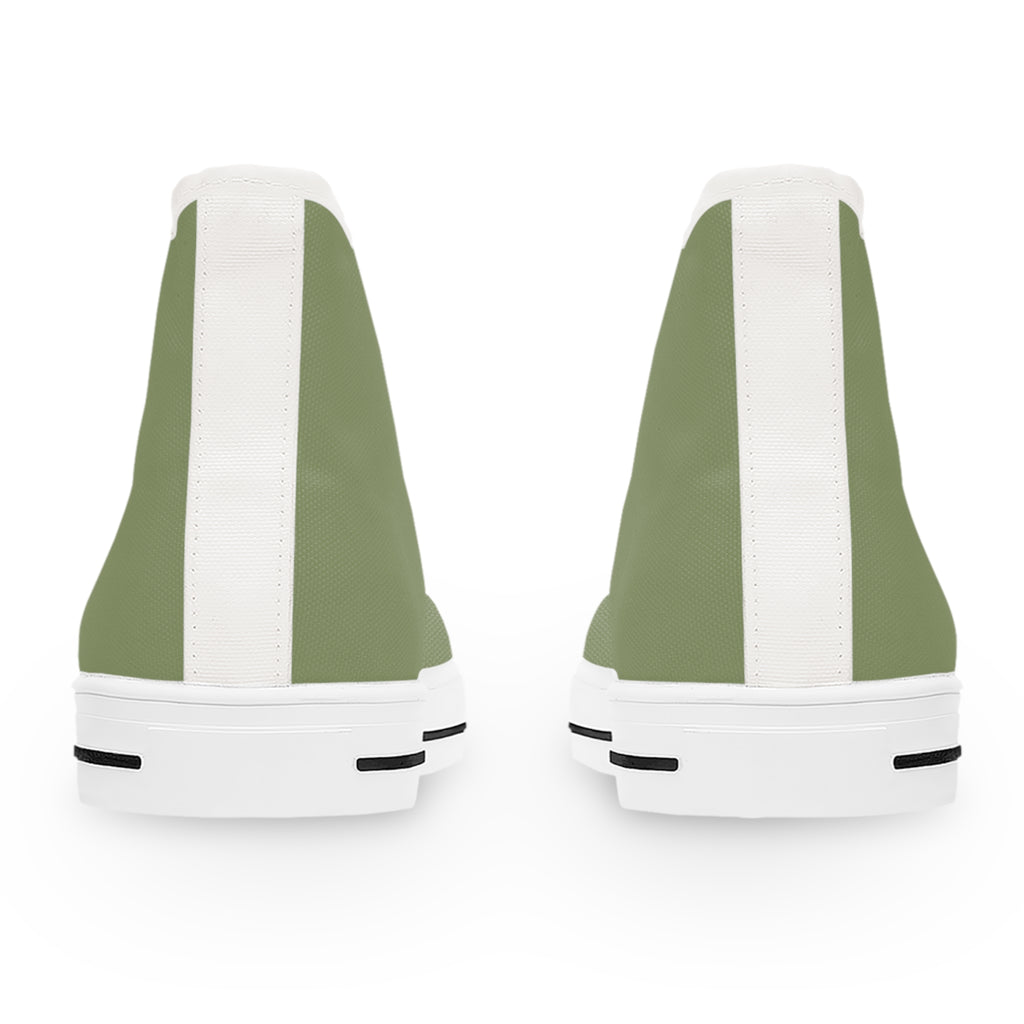 Olive Green Apple High-Top Sneakers (Women's Trainers)