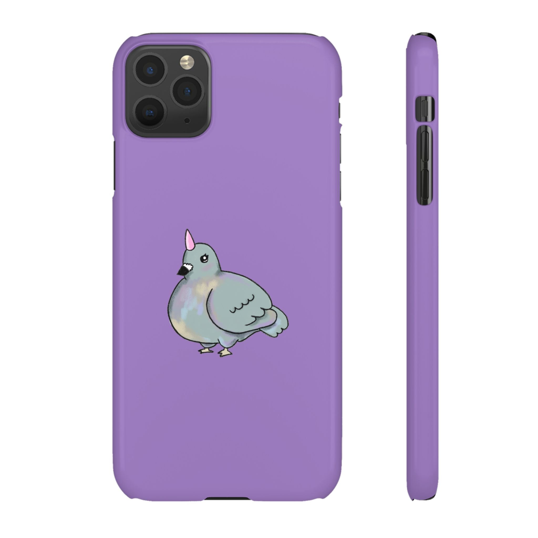 Purple Unicorn Pigeon Snap Phone Case