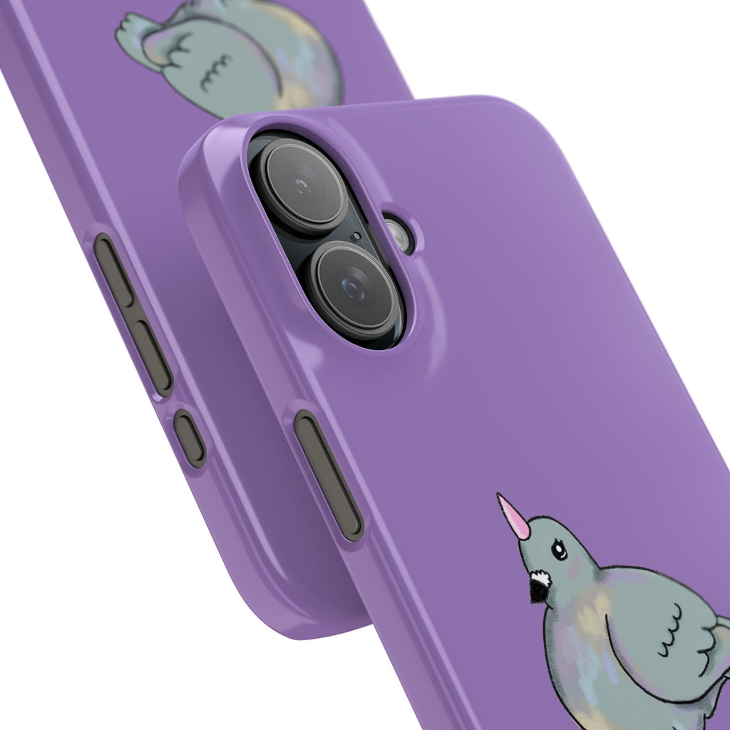 Purple Unicorn Pigeon Snap Phone Case
