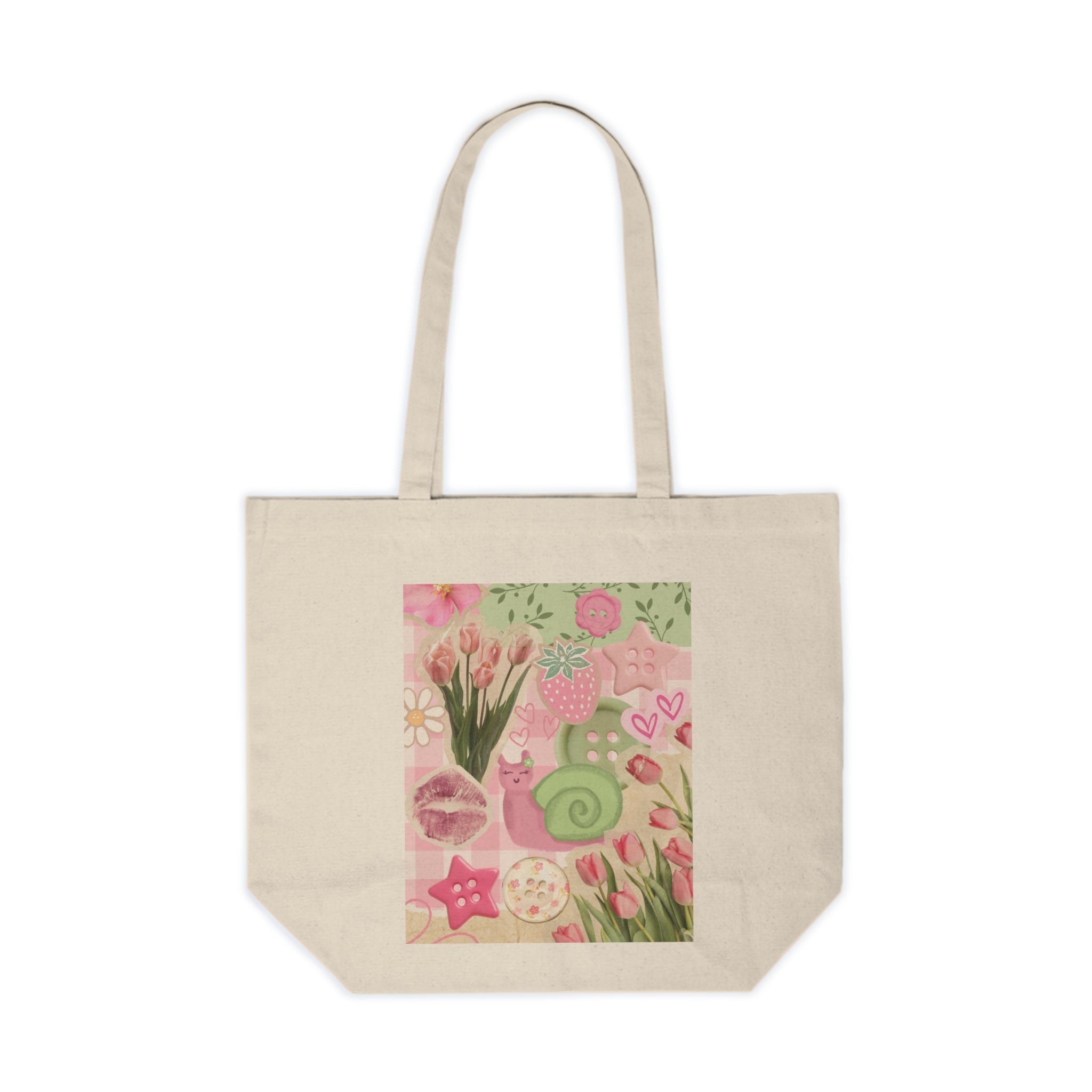 Whimsical Canvas Shopping Tote