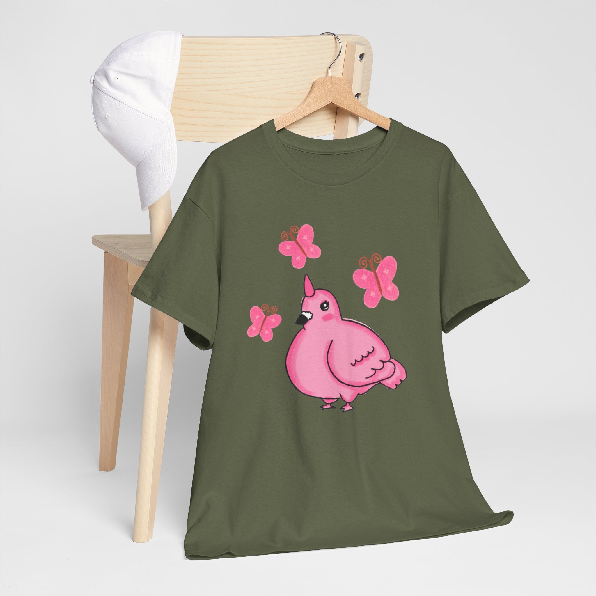 Pink Butterfly Unicorn Pigeon Shirt