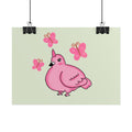 Unicorn Pigeon Butterfly Rolled Poster