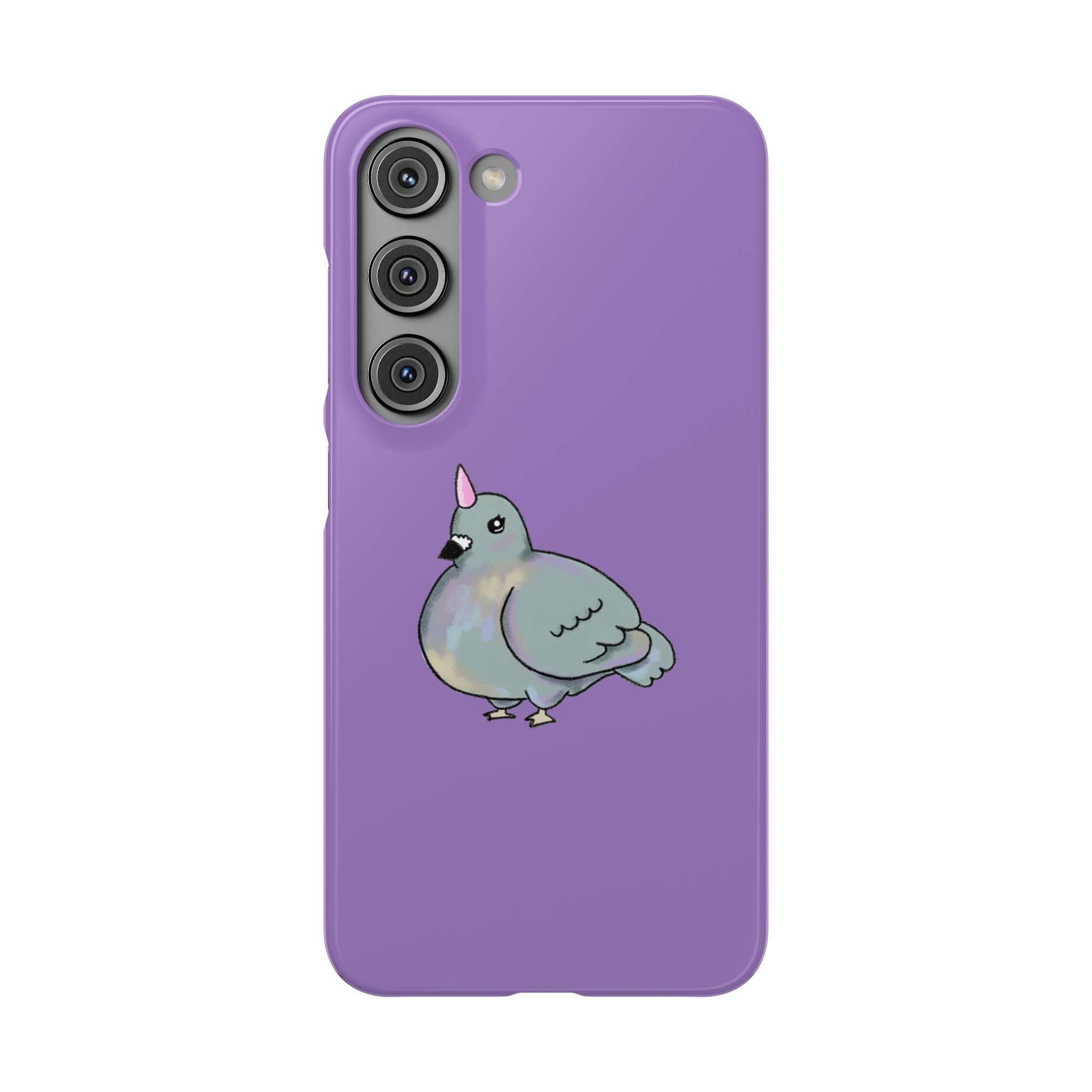 Purple Unicorn Pigeon Snap Phone Case