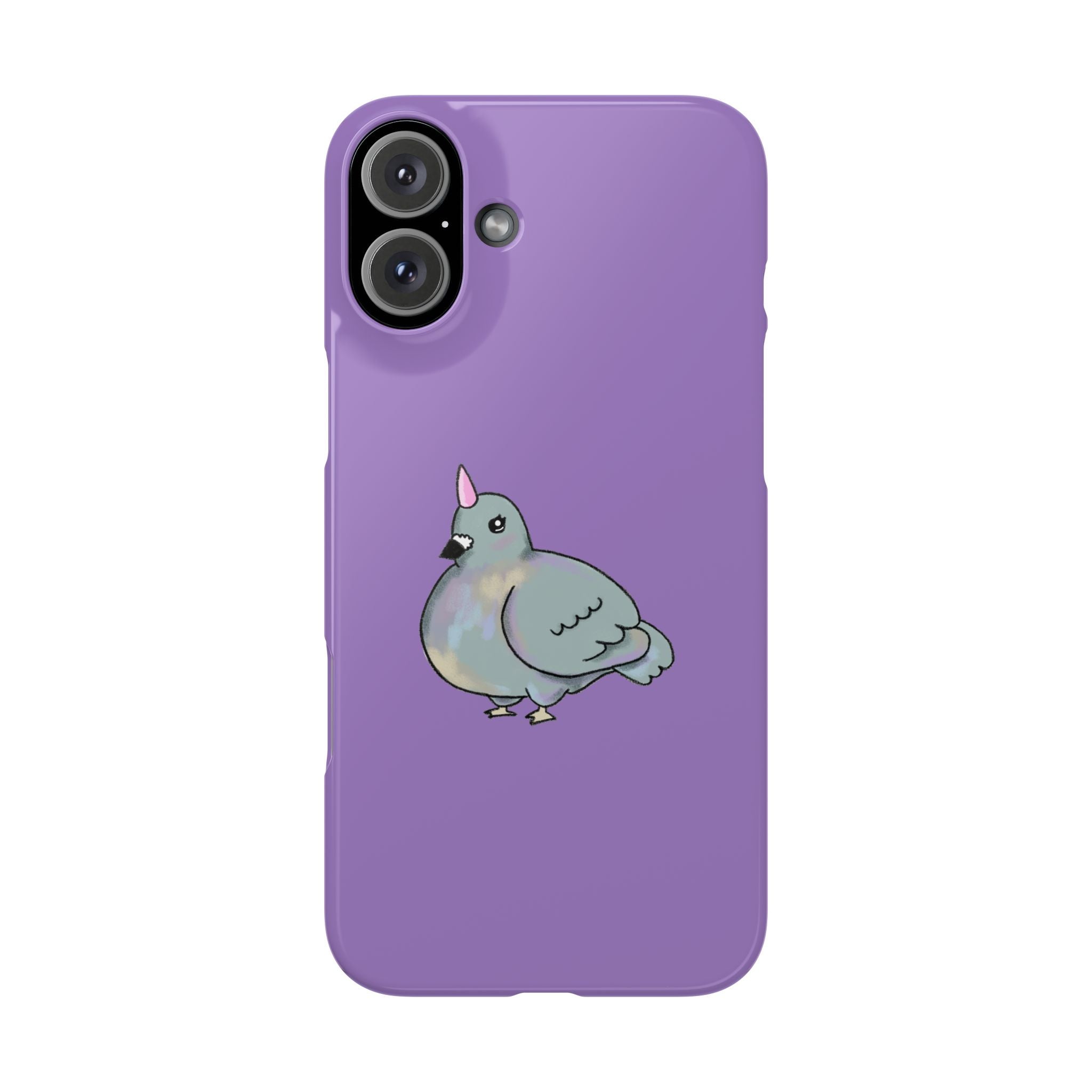 Purple Unicorn Pigeon Snap Phone Case