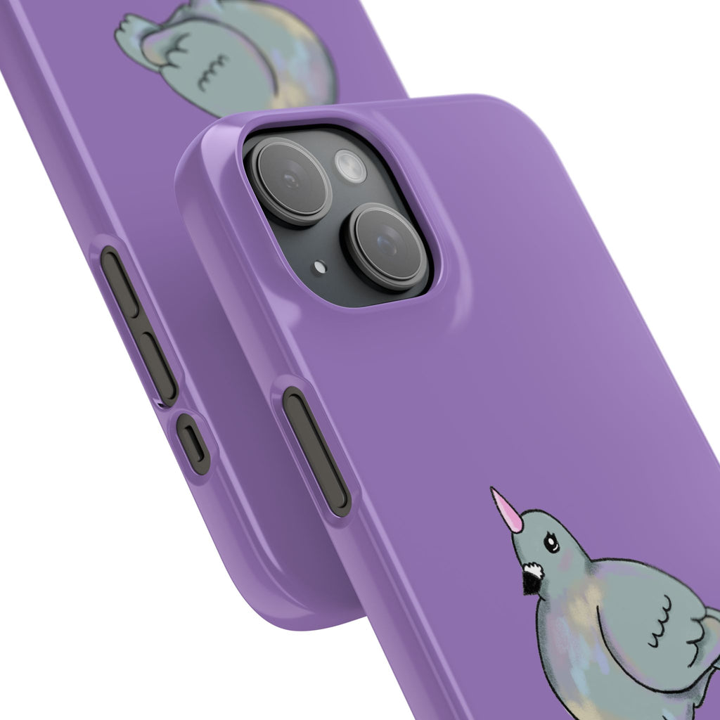 Purple Unicorn Pigeon Snap Phone Case