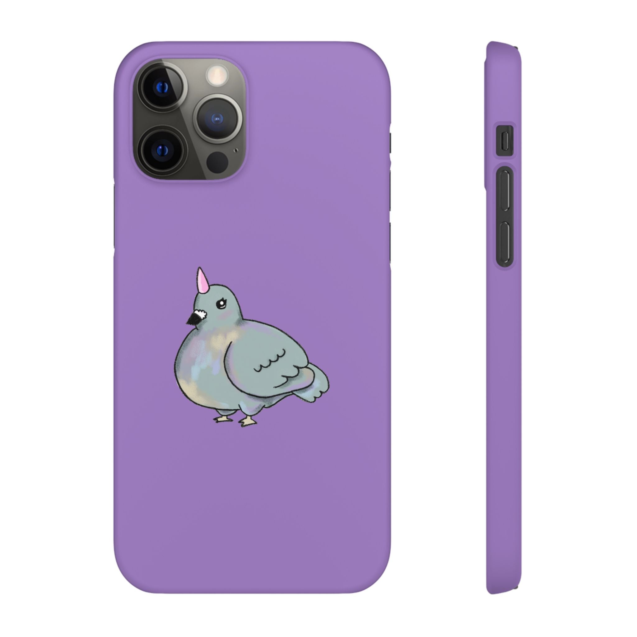 Purple Unicorn Pigeon Snap Phone Case